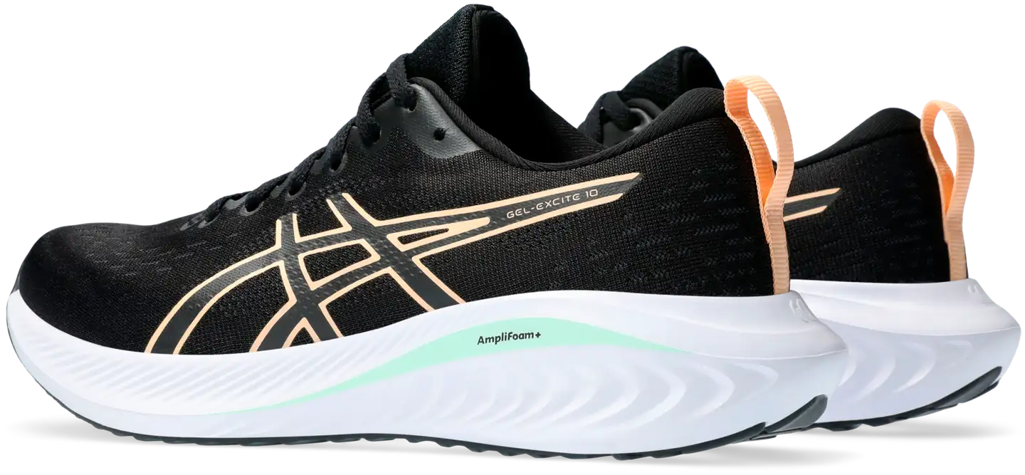 Asics naisten juoksujalkine Gel-Excite 10 - BLACK/APRICOT CRUSH - 5