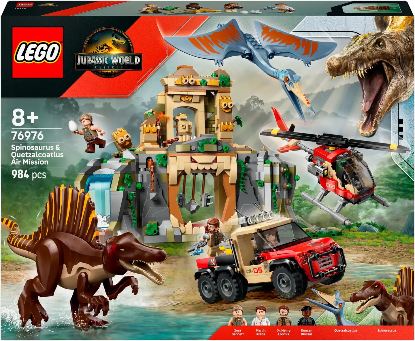 LEGO® Jurassic World Spinosauruksen ja Quetzalcoatlusin pako lentäen 76976 - 2