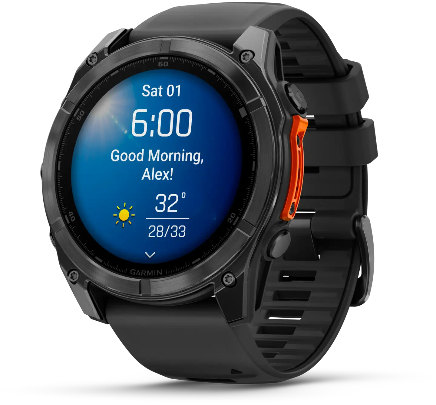 Garmin urheilukello Fenix 8 AMOLED 51 mm tummanharmaa/musta - 2