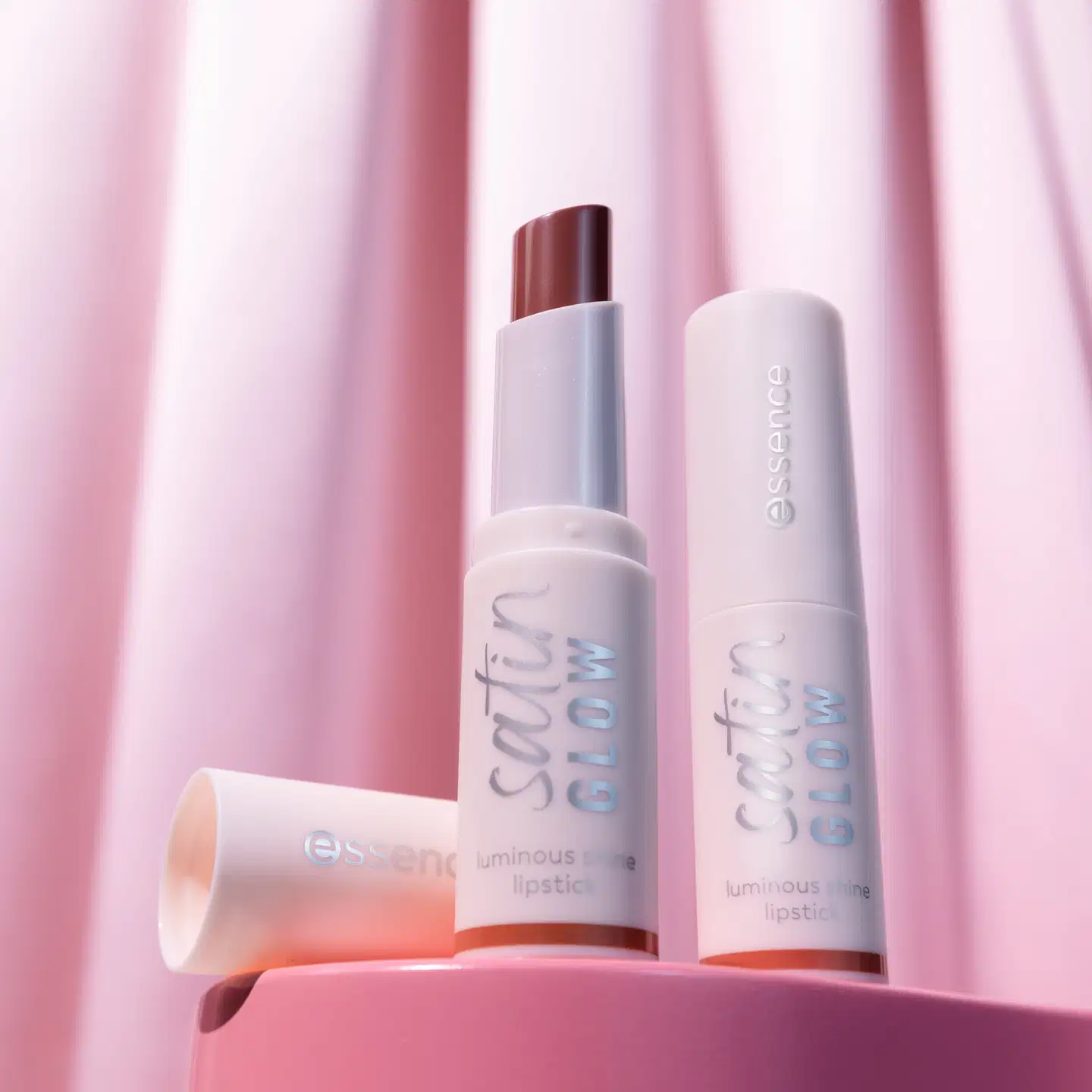 essence satin GLOW luminous shine lipstick 01 Whole Latte Love 3.5 g - Blushin It - 7