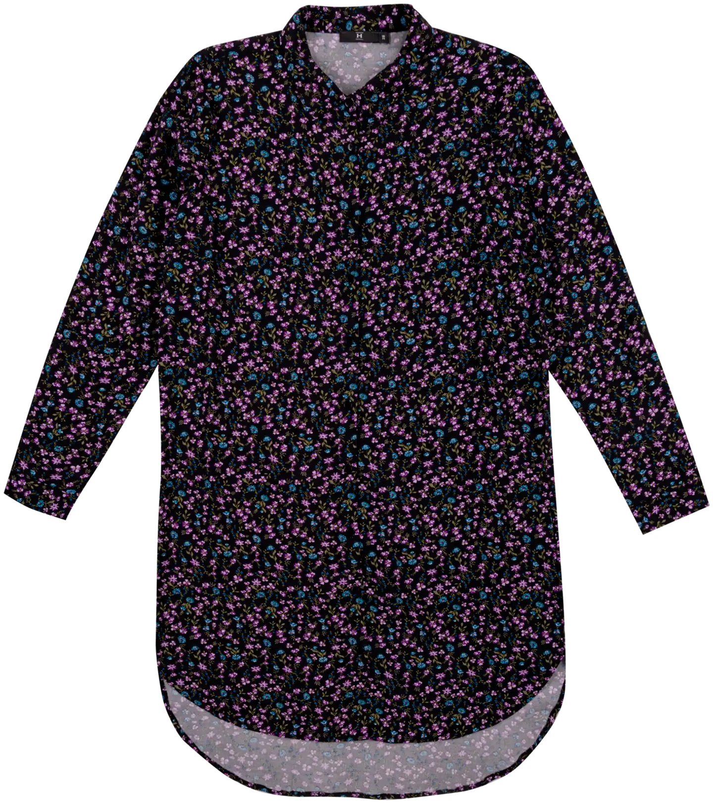 House naisten paitatunika 228H302204 - black small flower - 1