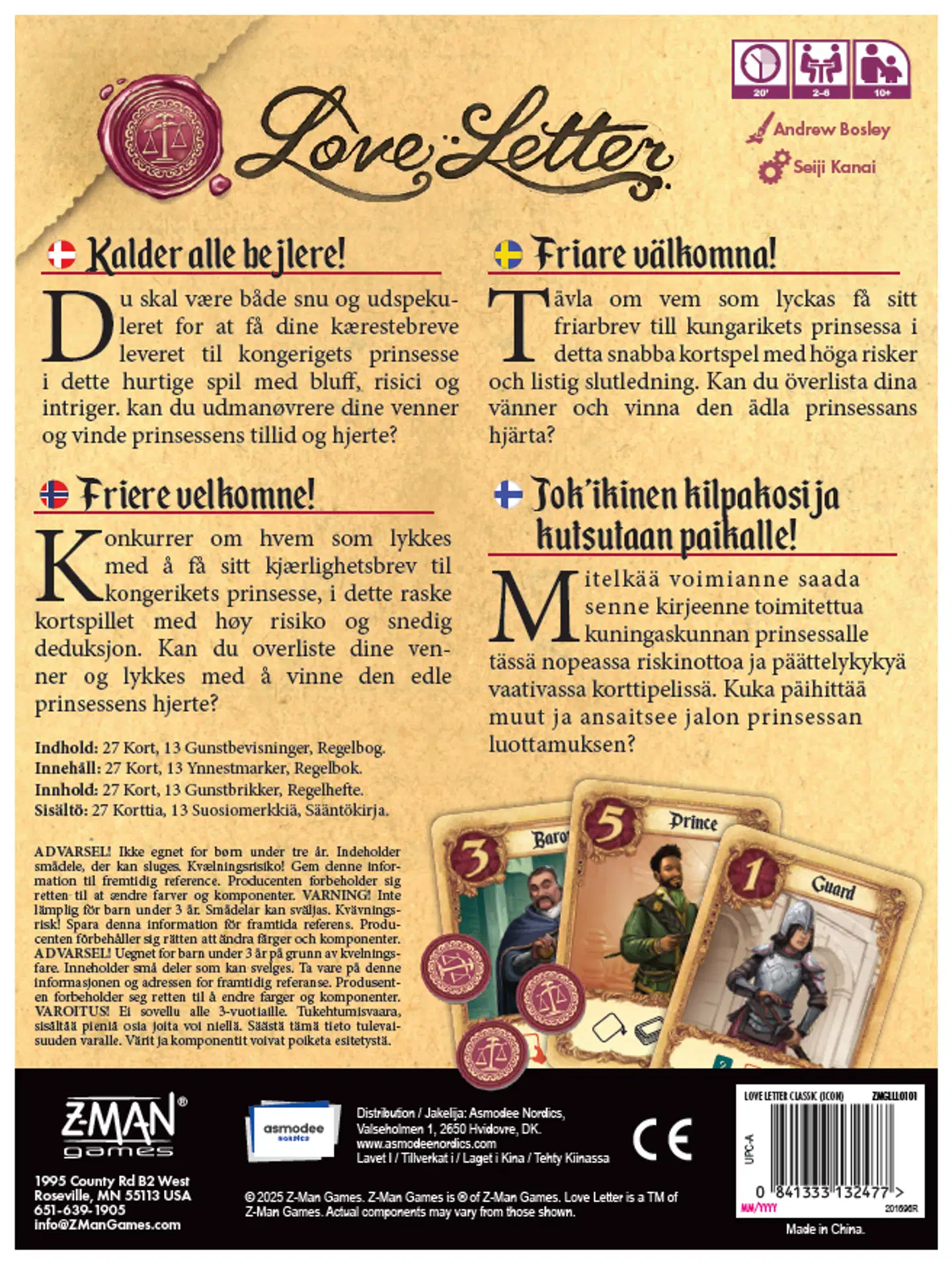 Love Letter Nordic -lautapeli - 2