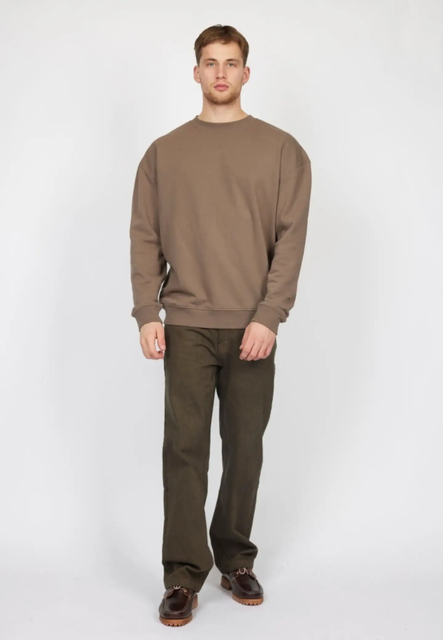 Denim Project miesten collegepusero Oversized Johnny - Morel Brown - 1