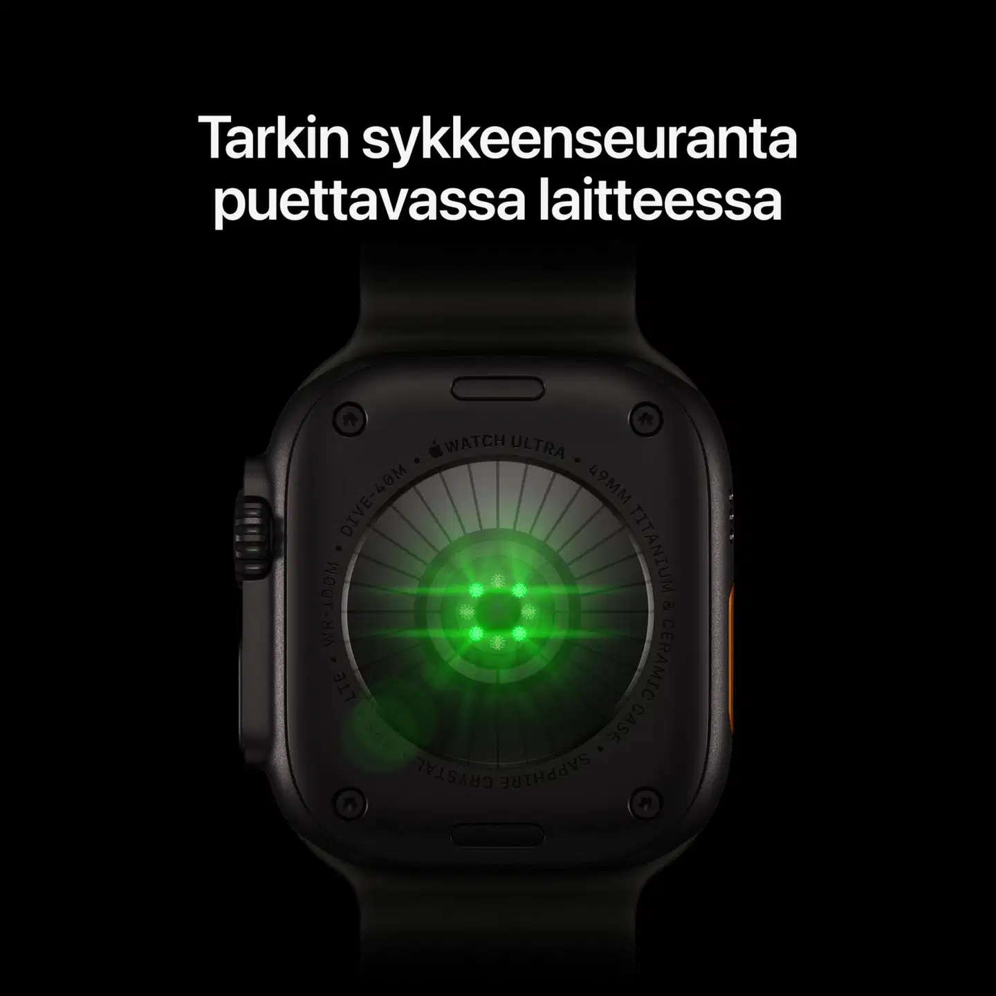 Apple Watch Ultra 4 GPS + Cellular 49 mm:n musta titaanikuori ja viininpunainen Alpine Loop -ranneke - M - MJC14KS/A - 5