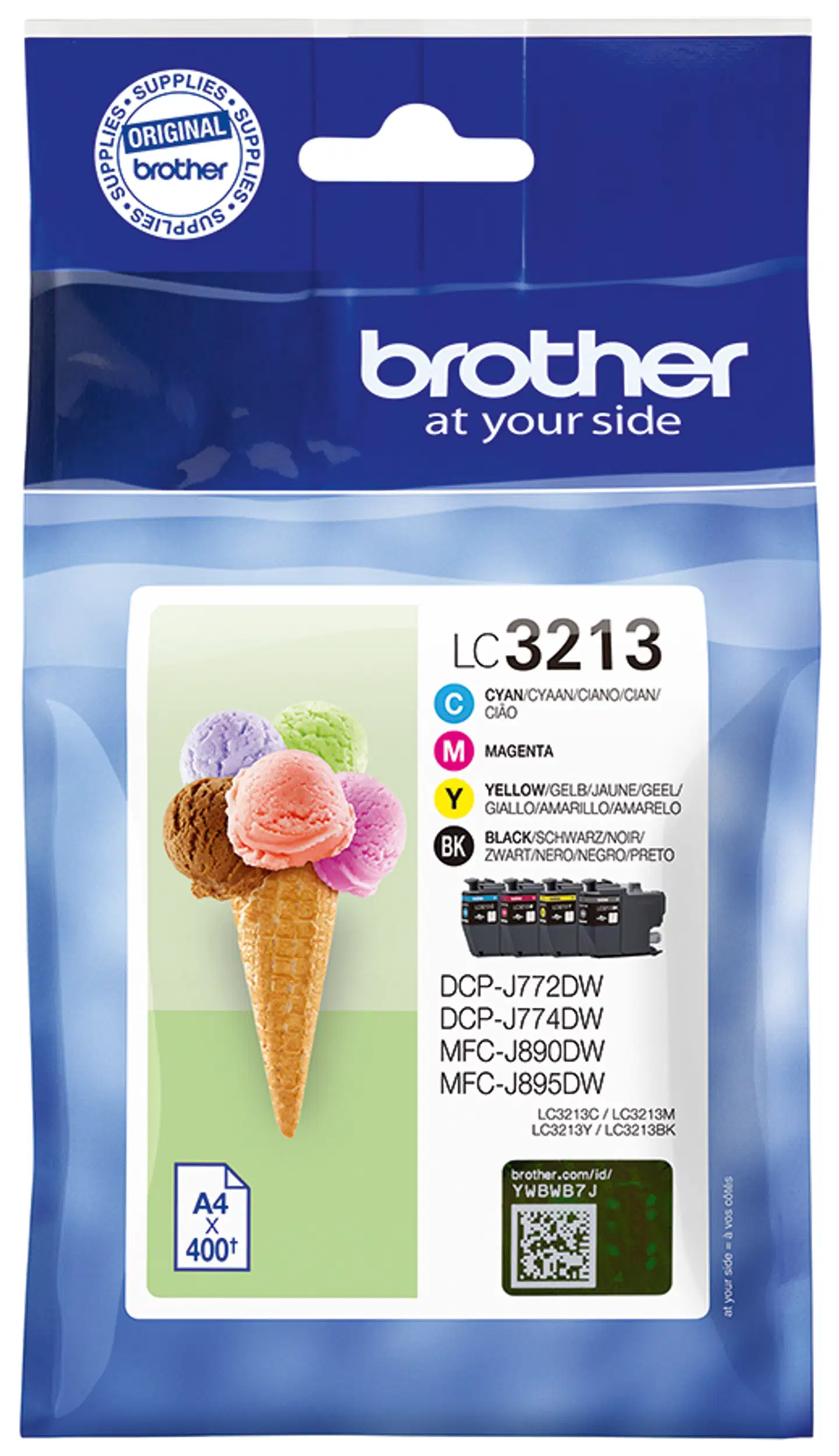 Brother mustepatruuna LC3213 BK/C/M/Y - 1