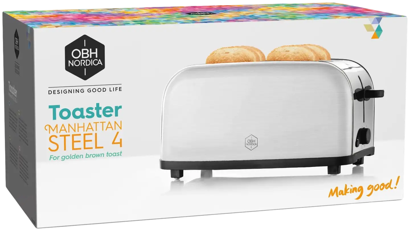 OBH Nordica 4-viipaleen leivänpaahdin Manhattan 2268 - 5