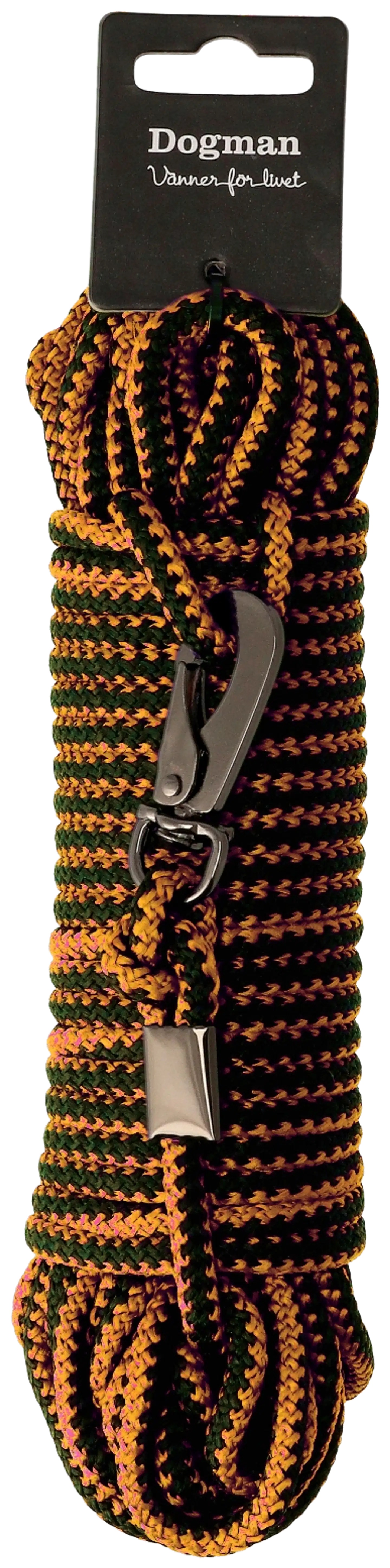 Dogman Iris jälkiliina 15m punottu oranssi