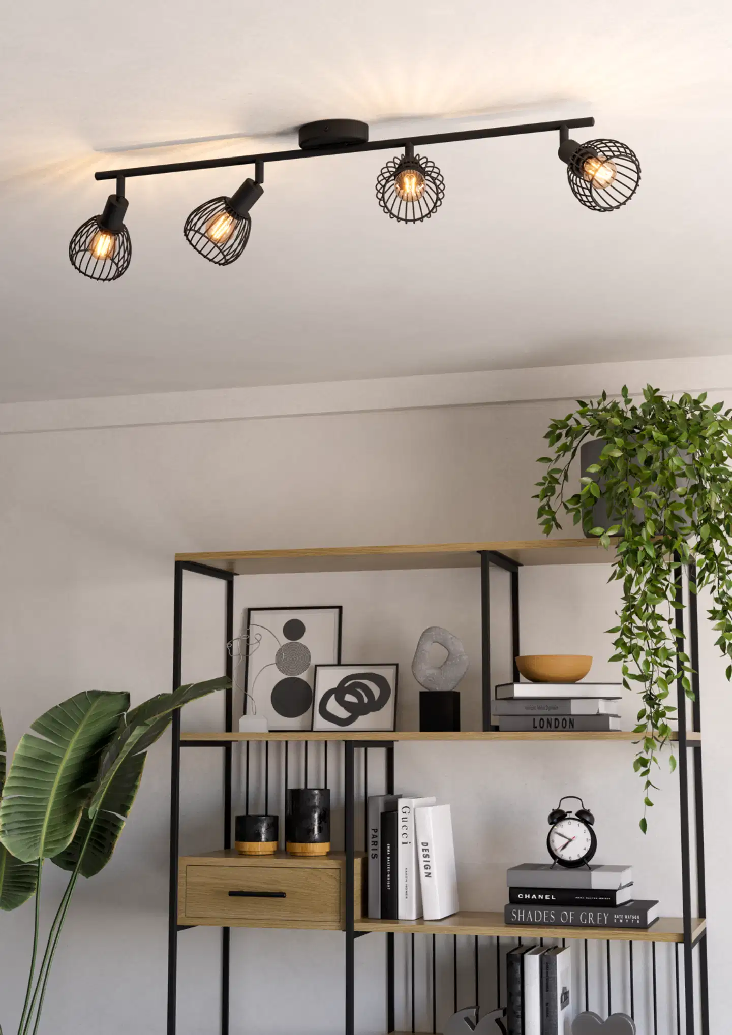 EGLO kattospotti 4-os. Sonnino E14 musta - 4