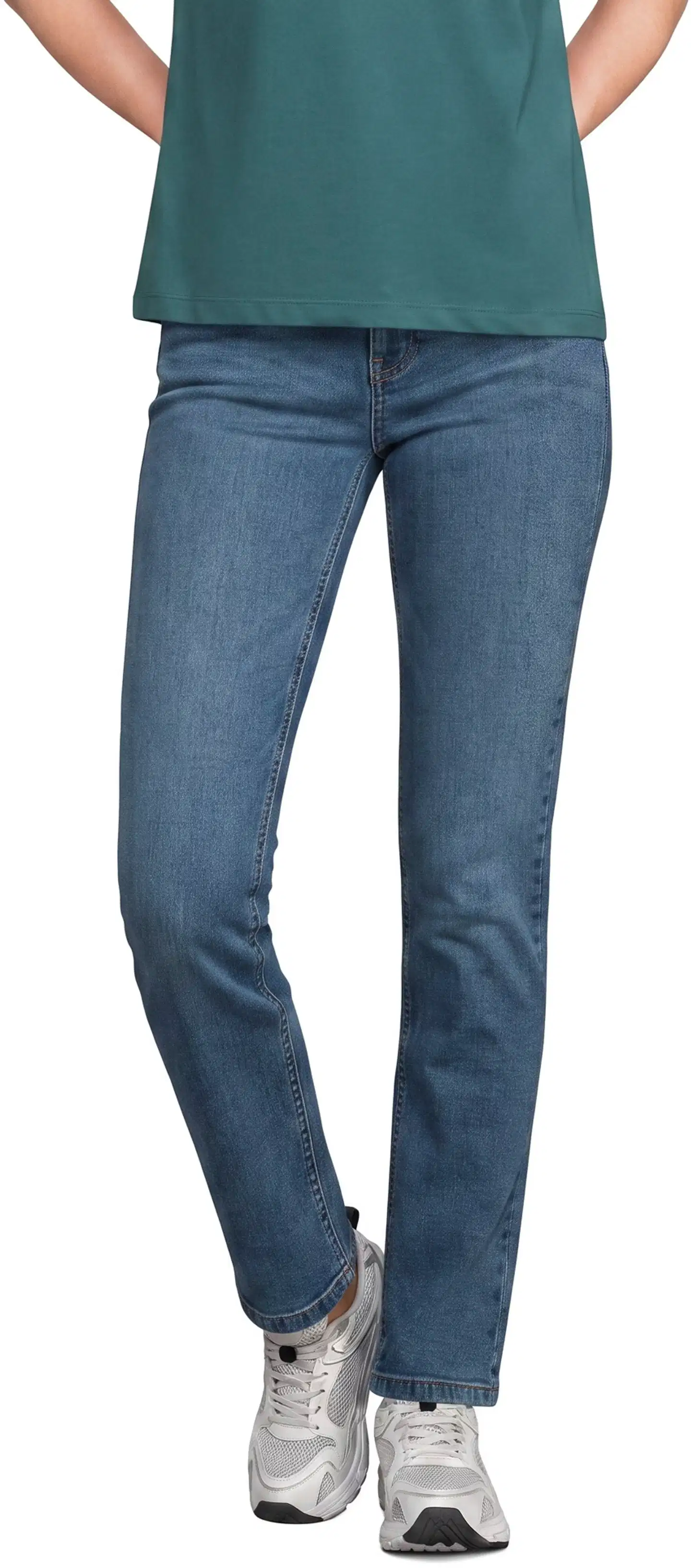 House naisten farkut Straight Fit - MID BLUE OPTION 2 - 1