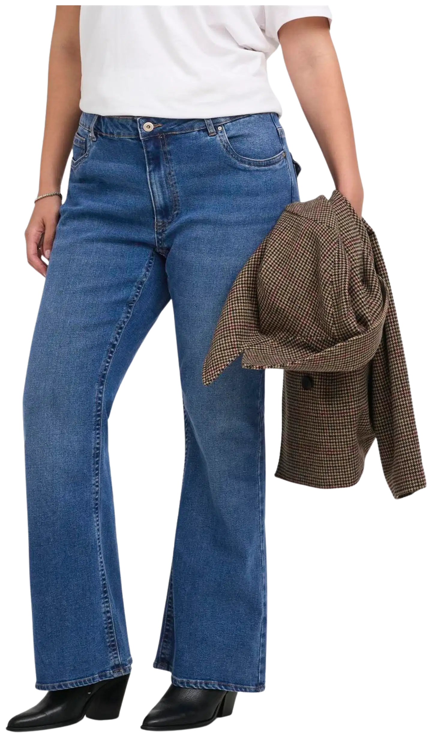 Only Carmakoma naisten farkut Carphoebe - Medium Blue Denim - 4