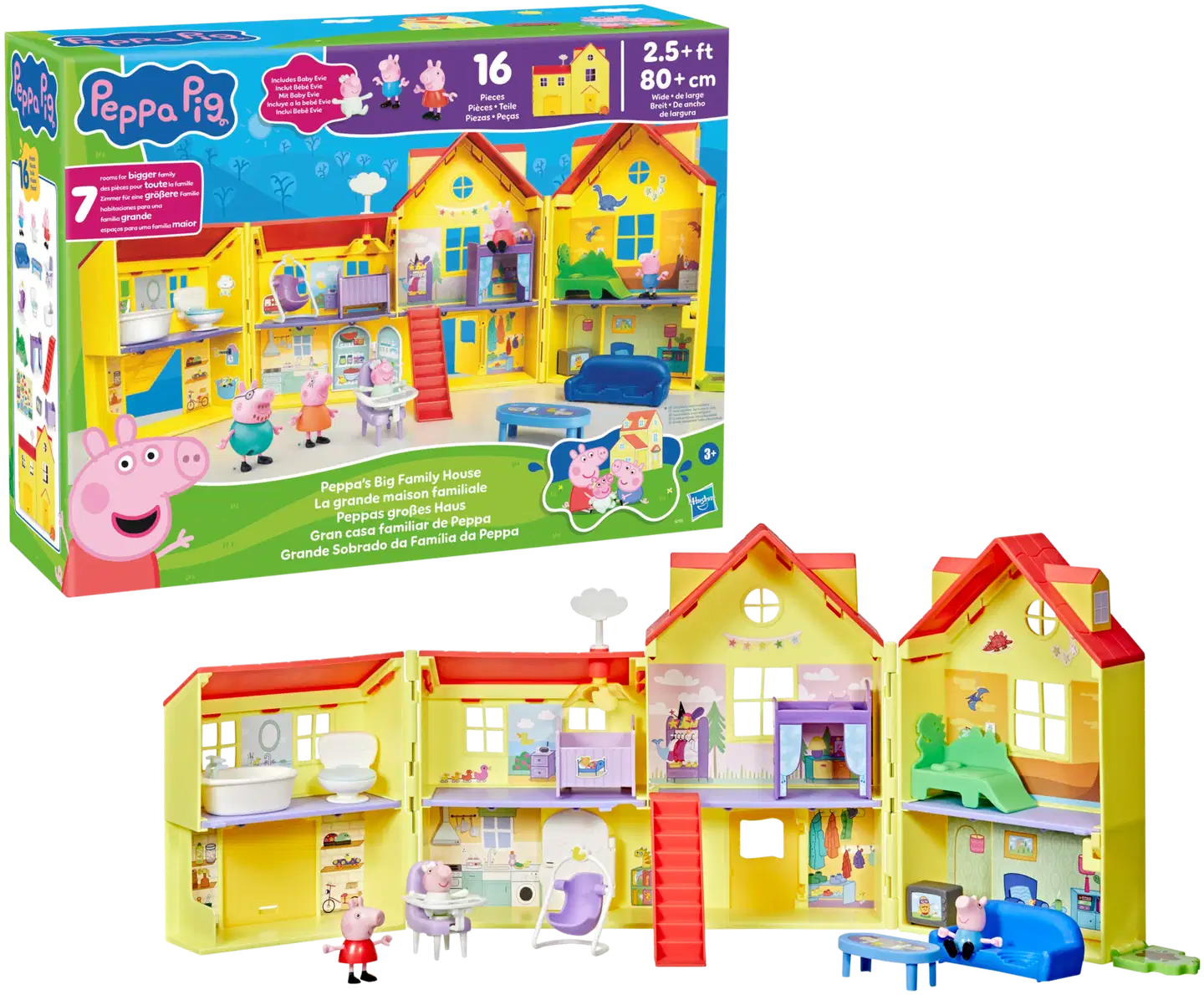 Peppa Pig leikkisetti Pipsan iso avattava talo - 3