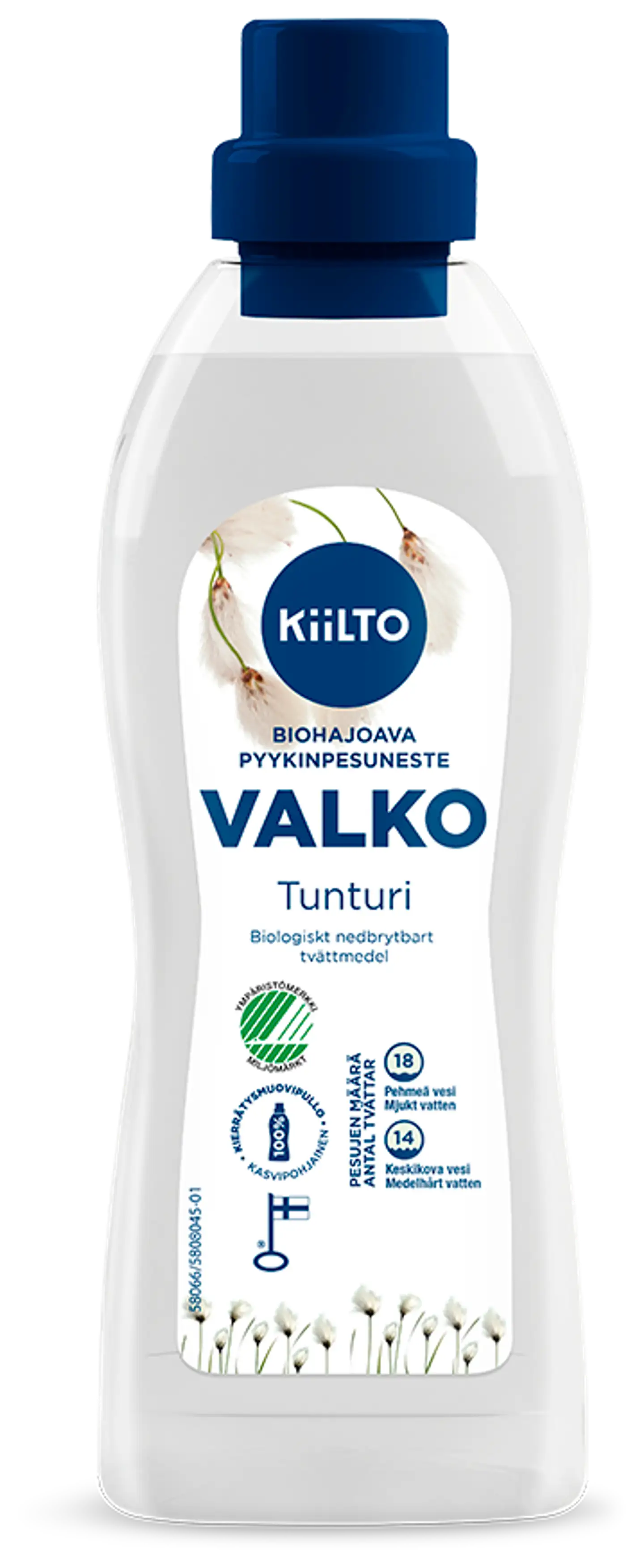 Kiilto Valko biohajoava pyykinpesuneste Tunturi 720 ml