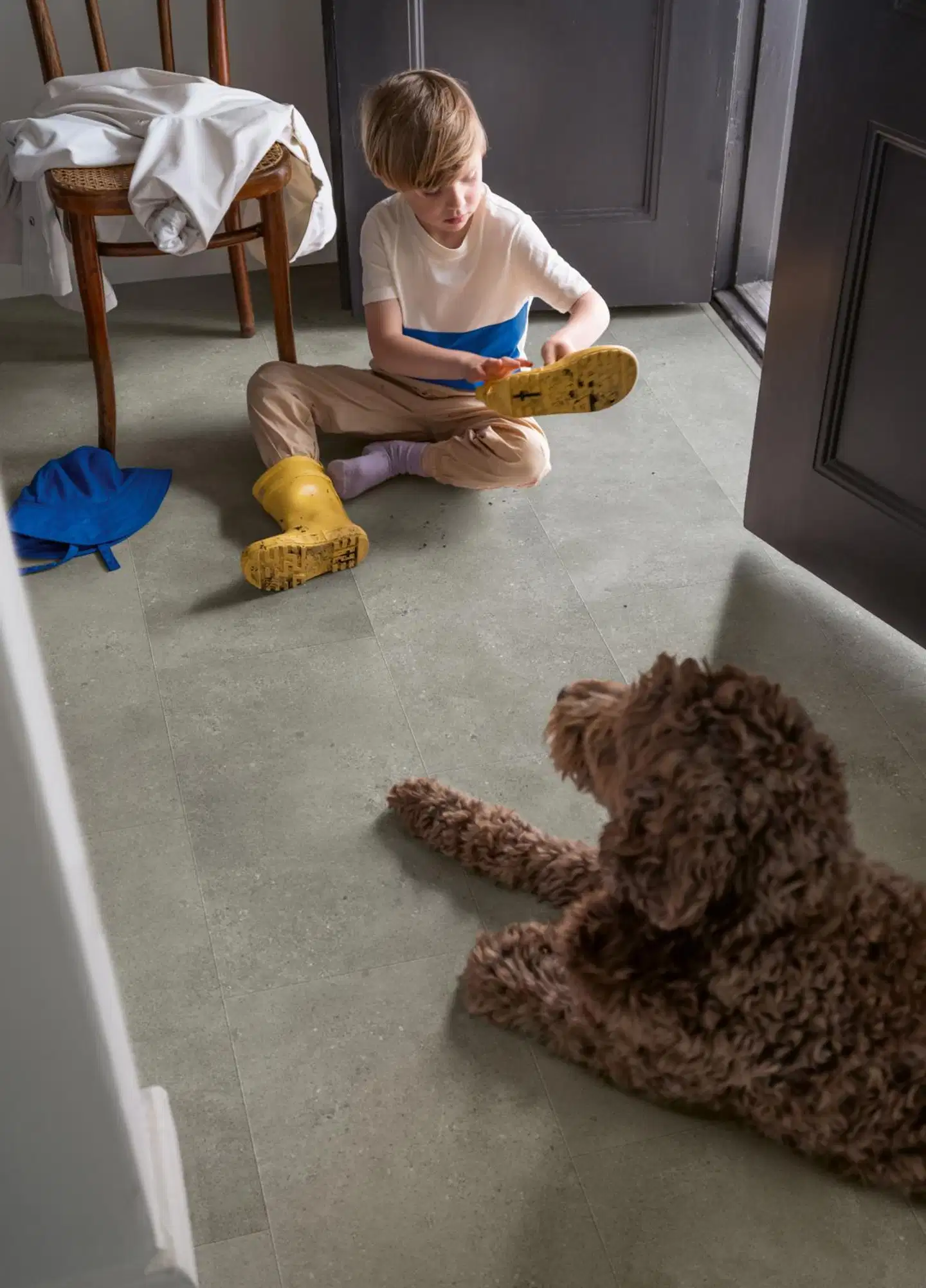 Pergo vinyylilaatta Viskan Pad Pro Grey Gritty Stone - 5