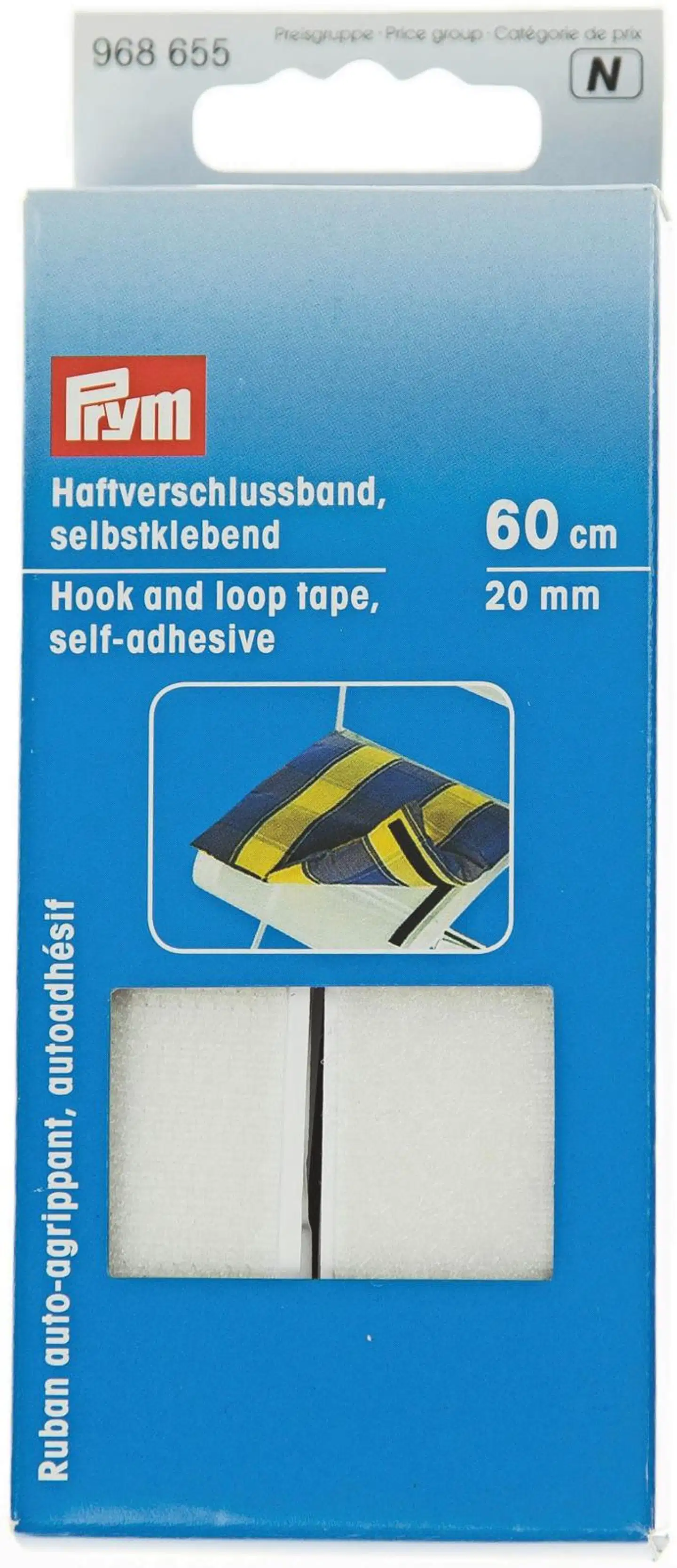 Prym liimattava tarranauha 20 mm 60 cm/pakkaus - VALKOINEN