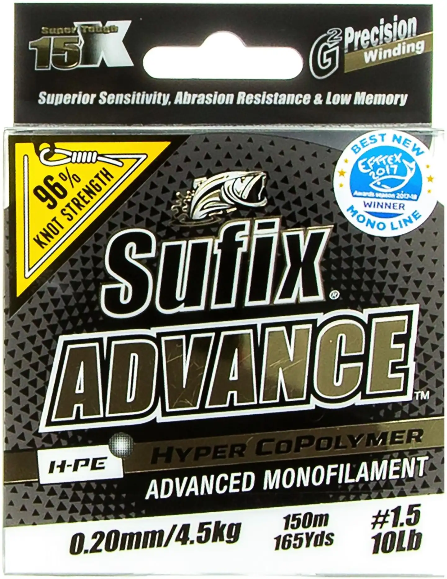 Sufix Advance 150m 0,20mm/4,5kg kirkas siima