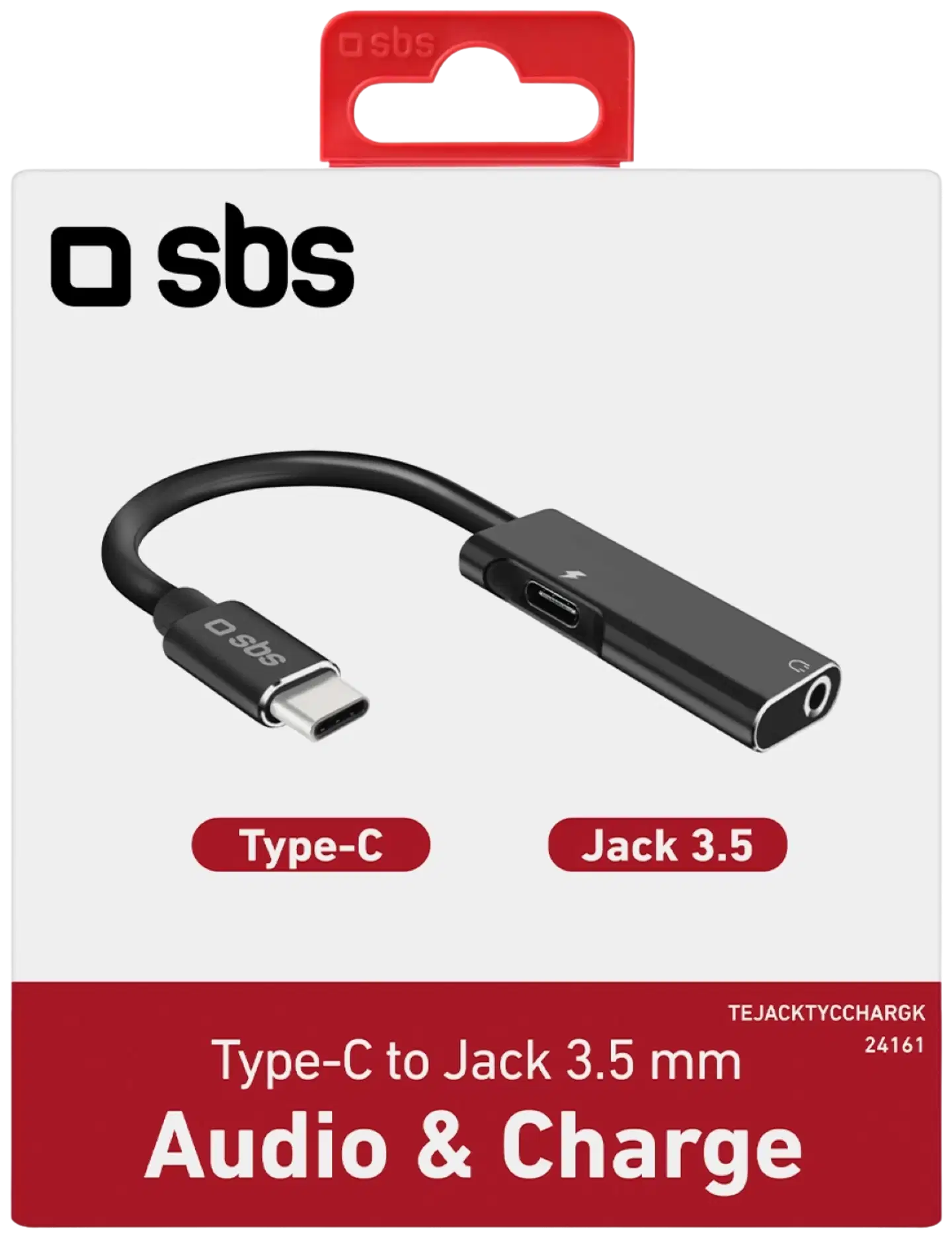 SBS adapteri Usb-C To 3,5 Mm Jack ja Usb-C latausportti - 2