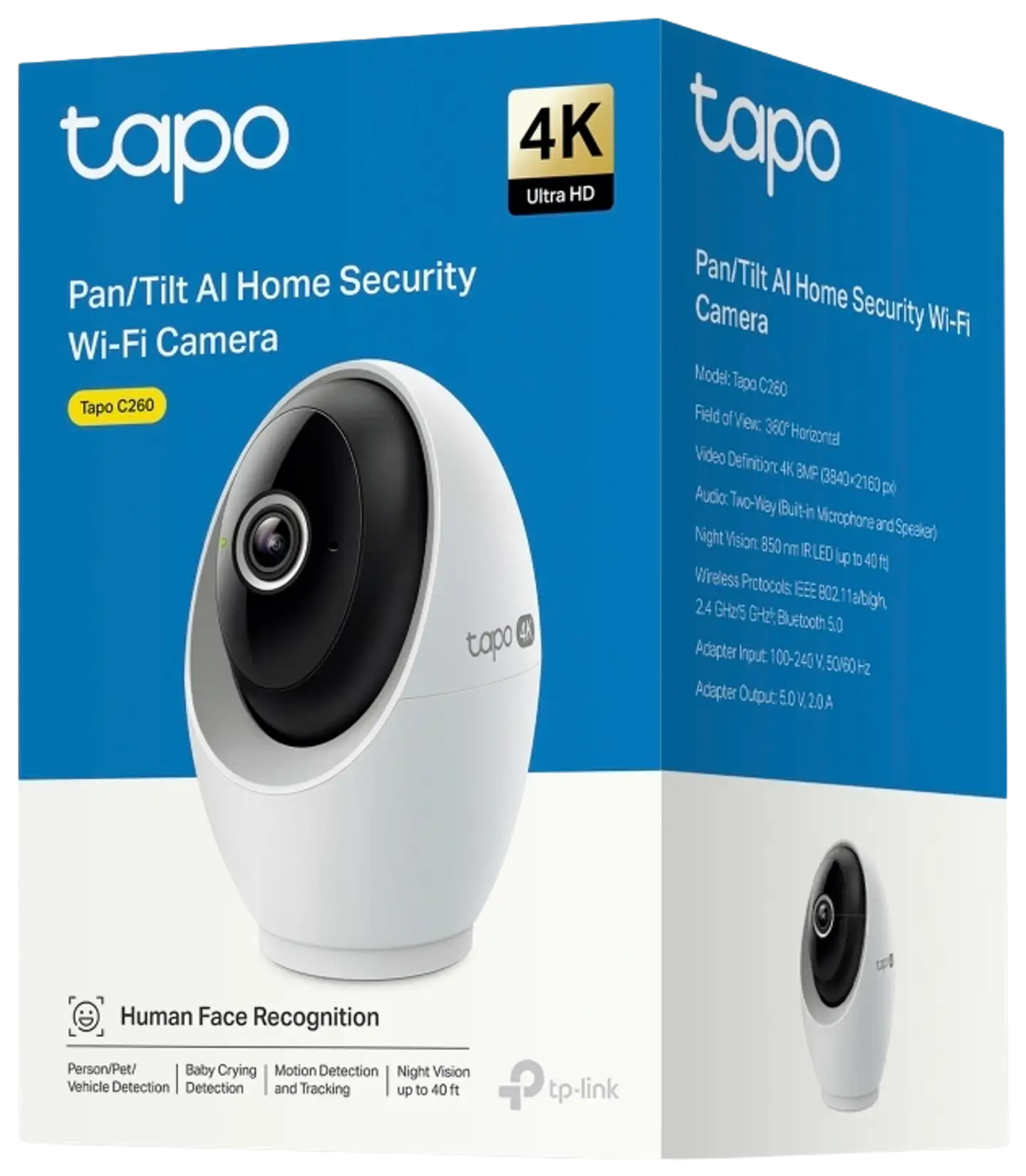 TP-Link Tapo C260 PAN/TILT AI -valvontakamera sisäkäyttöön - 4