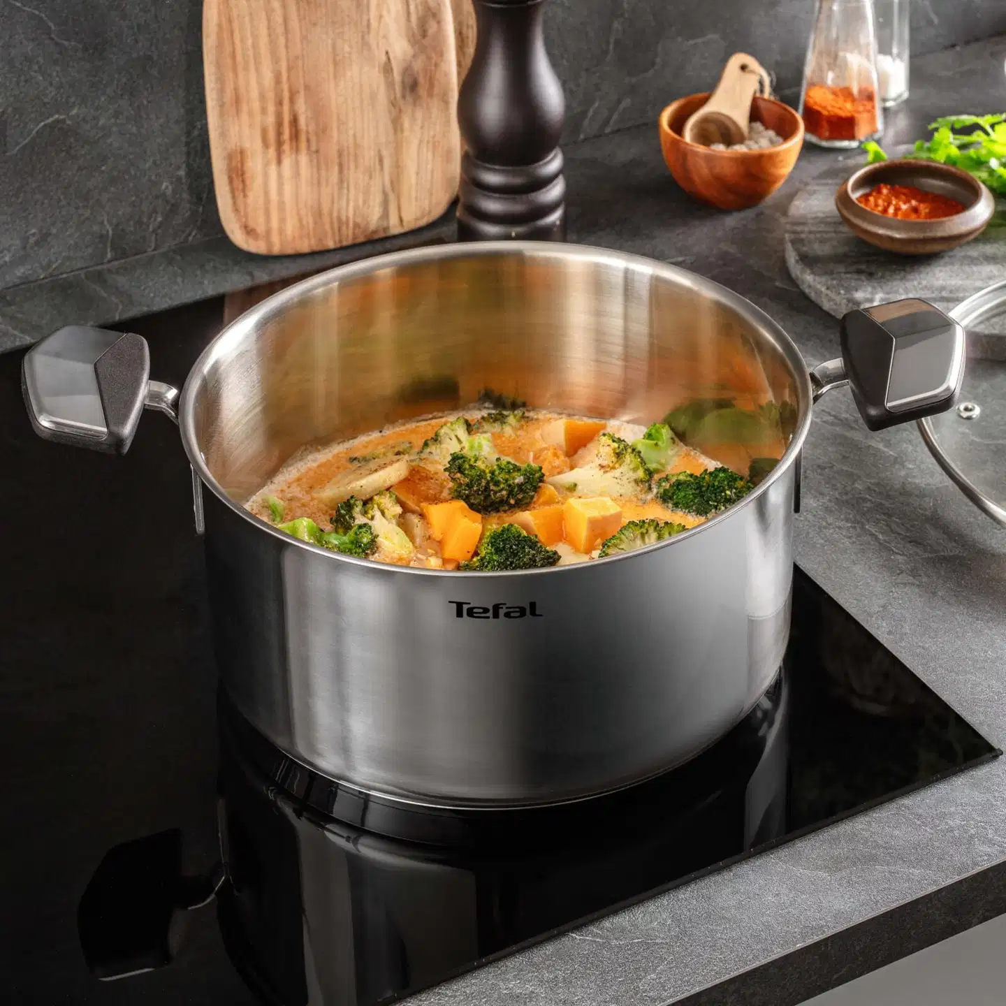 Tefal Emotion Plus pinnoittamaton teräskattila 20 cm + kansi E3284444 - 11