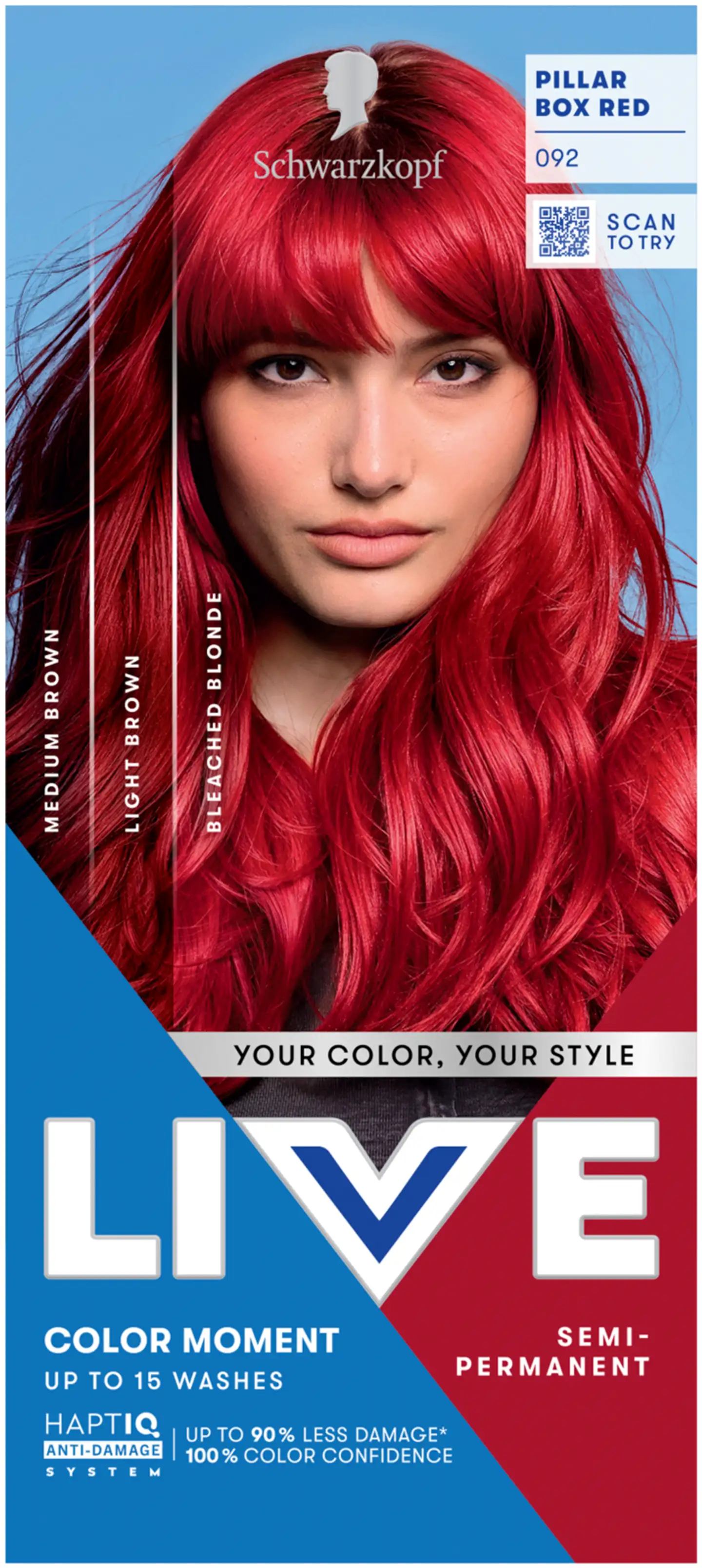 Schwarzkopf LIVE Ultra Brights 92 Pillar Box Red
