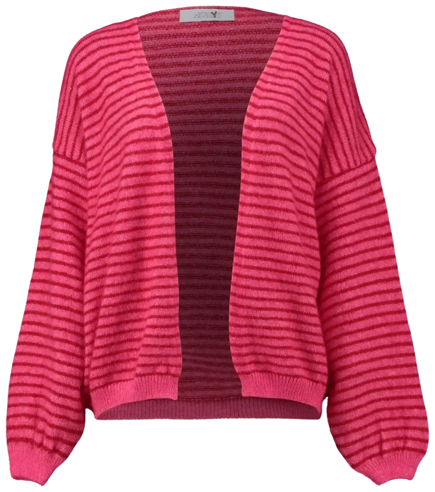Hailys naisten neuletakki Ir44ina - pink/red stripe - 1