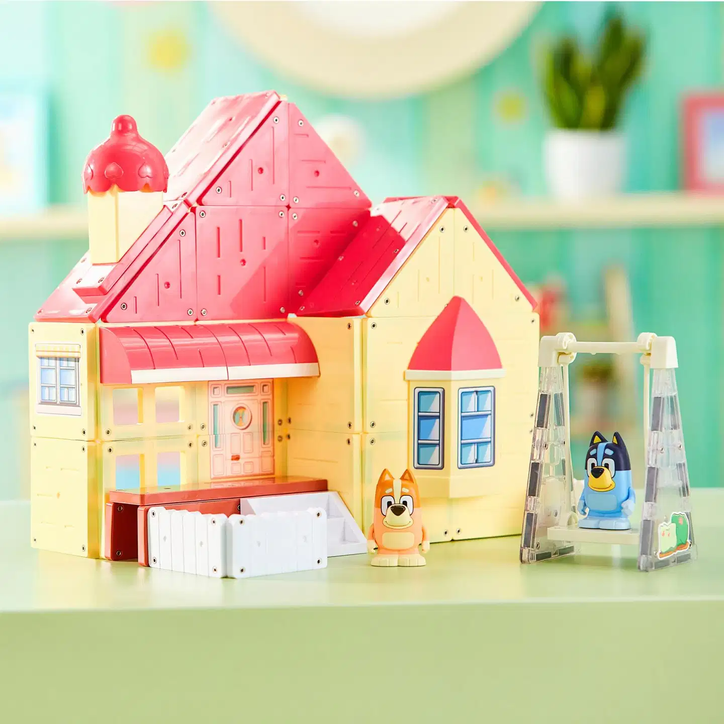 Tile Town Bluey-talo magneettinen rakennussarja 46 osaa - 2
