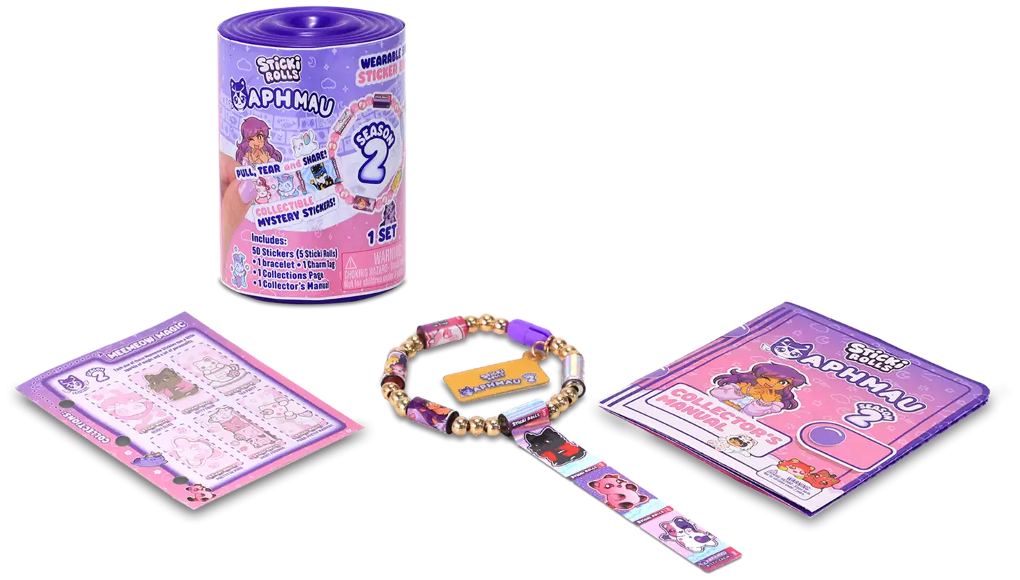 Sticki Rolls Aphmau Tarrarannekoru Yllätyspakkaus 50 tarraa - 6
