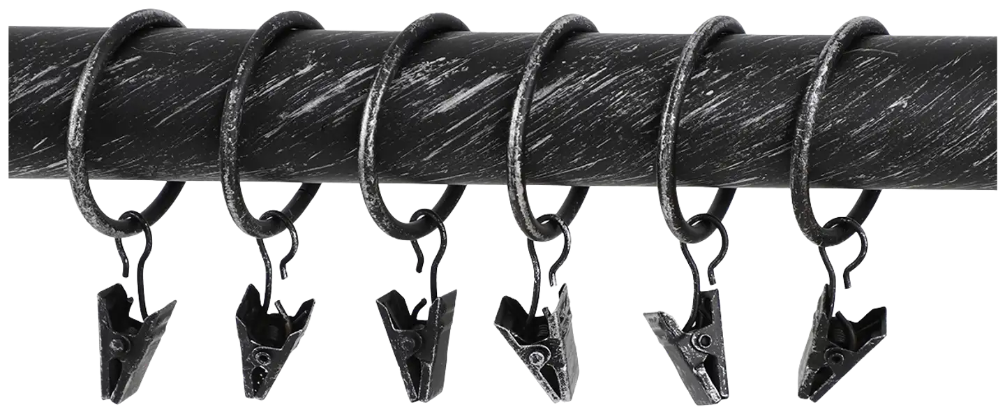 Ihanin verhorenkaat nipistimellä mustakulta 32/38 mm 10kpl/pss - 1