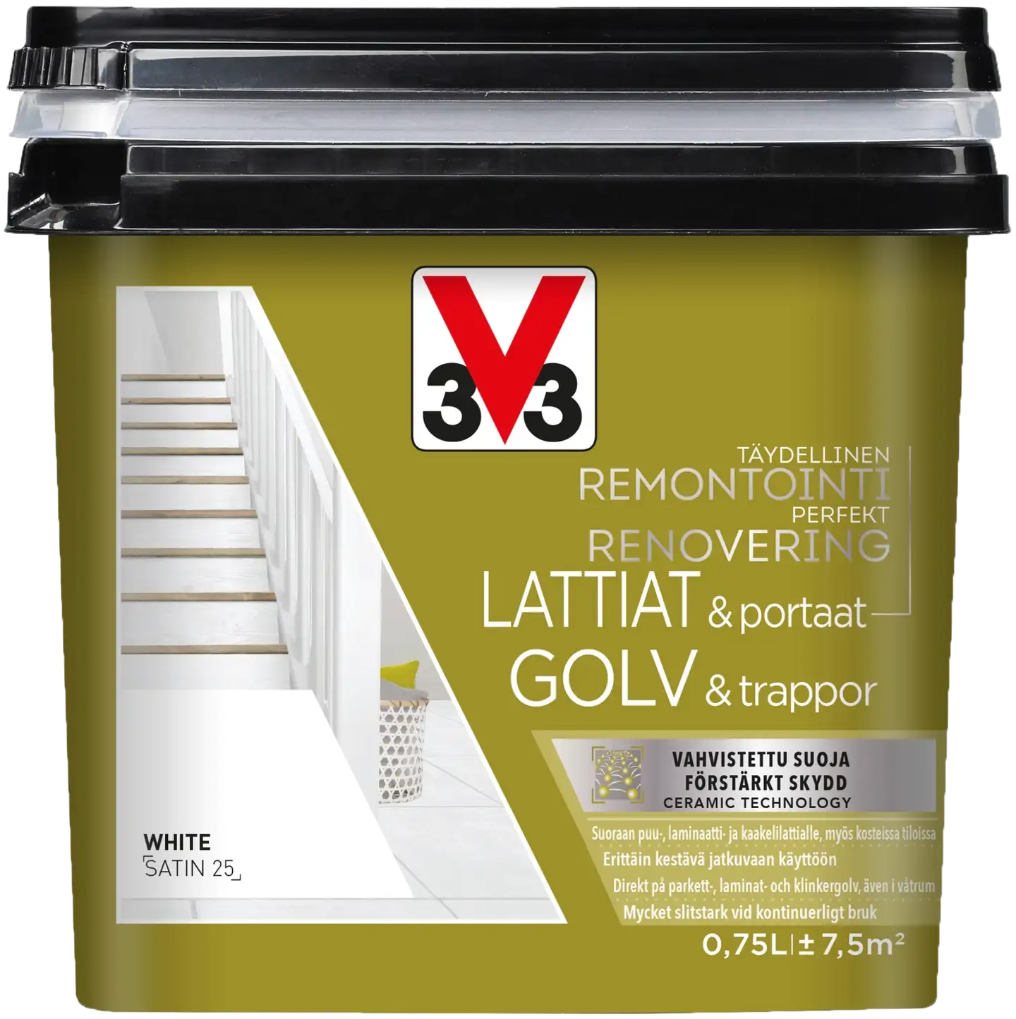 V33 Remontointimaali lattiat ja portaat 750ml White