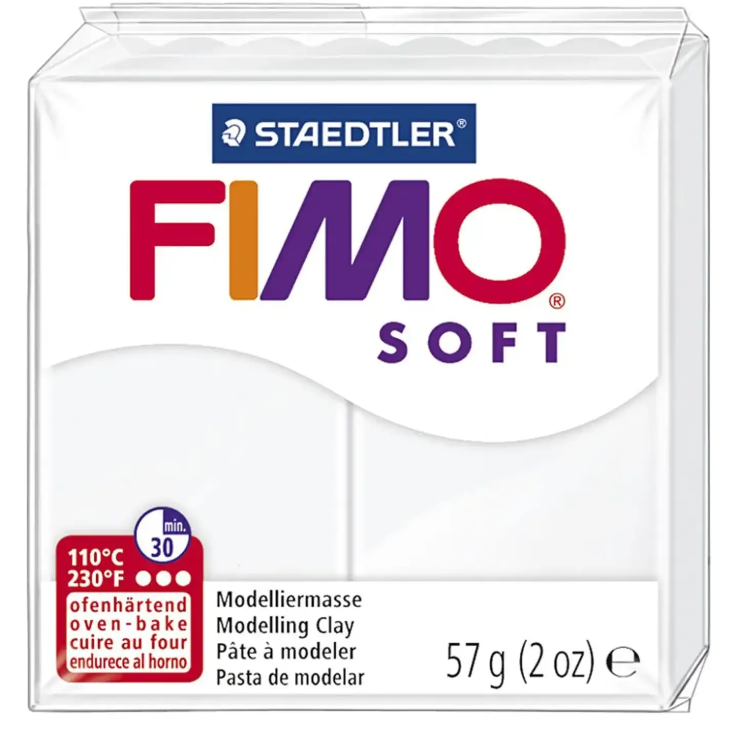 FIMO Soft muovailumassa, valkoinen, 57g