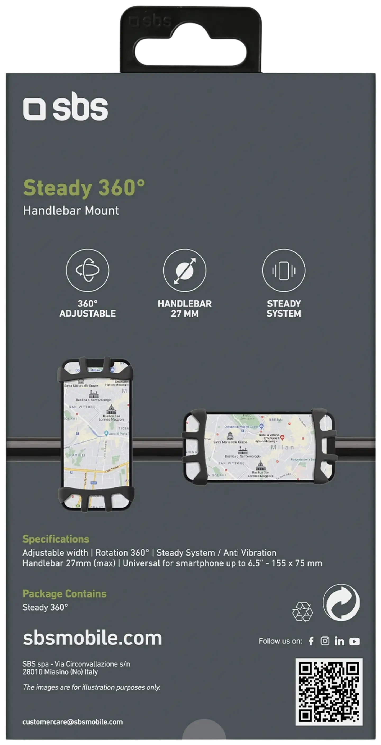 SBS E-go 360 puhelinteline potkulautaan/pyörään - 3