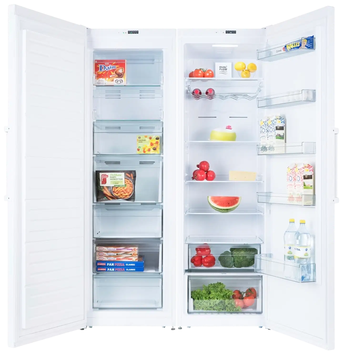 Cylinda pakastin F2385NVE, leveys 60cm, korkeus 186 cm, valkoinen - 4