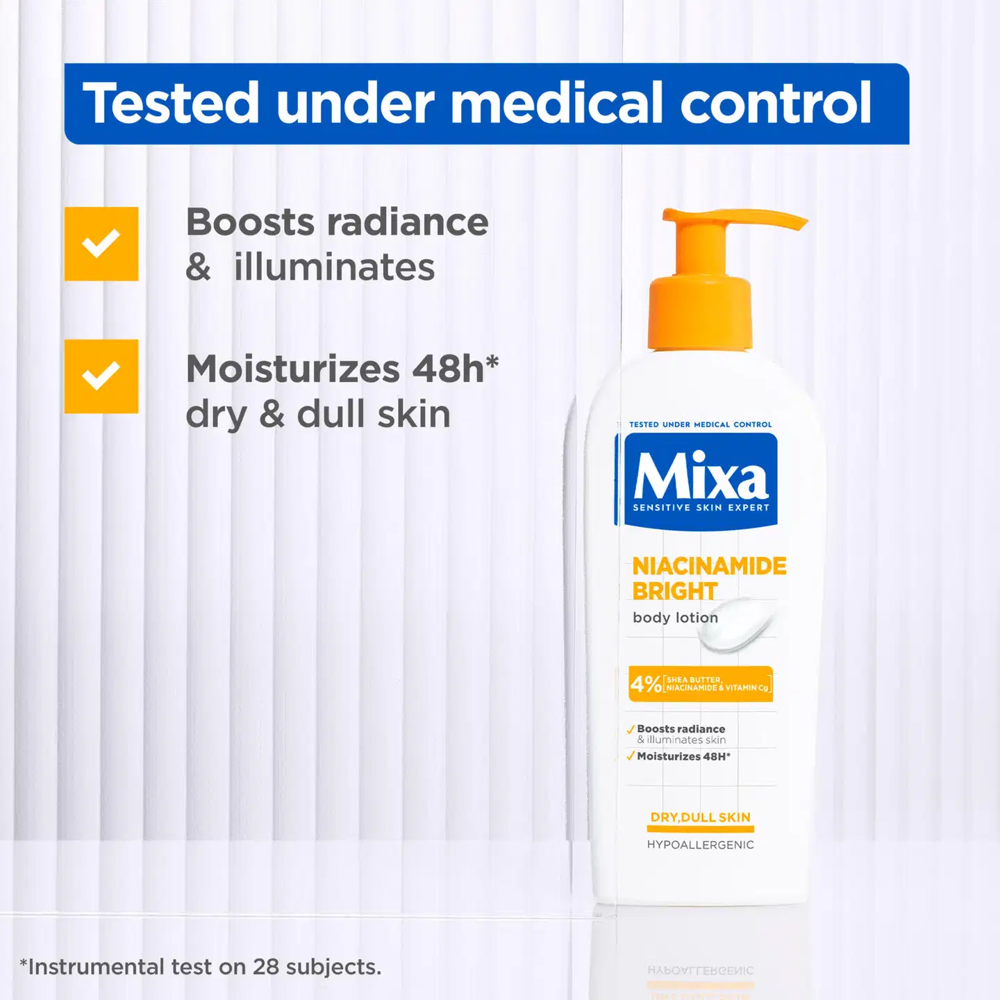 Mixa Niacinamide Brigh Vartalovoide Vartalovoide kuivalle ja samealle iholle 250ml - 3