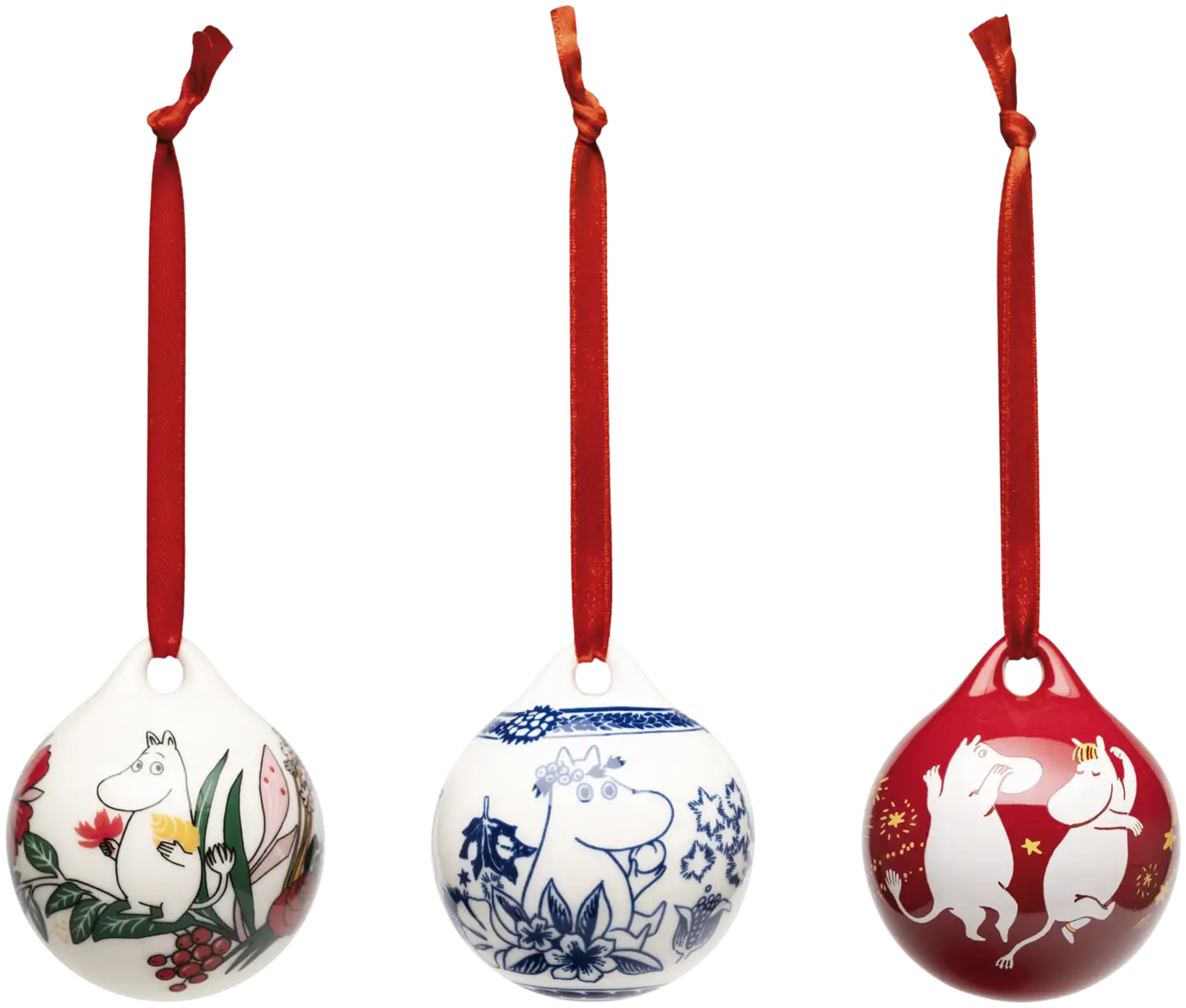 Moomin Arabia Finland vuosipallo Muumi 50 mm, 3kpl - 1