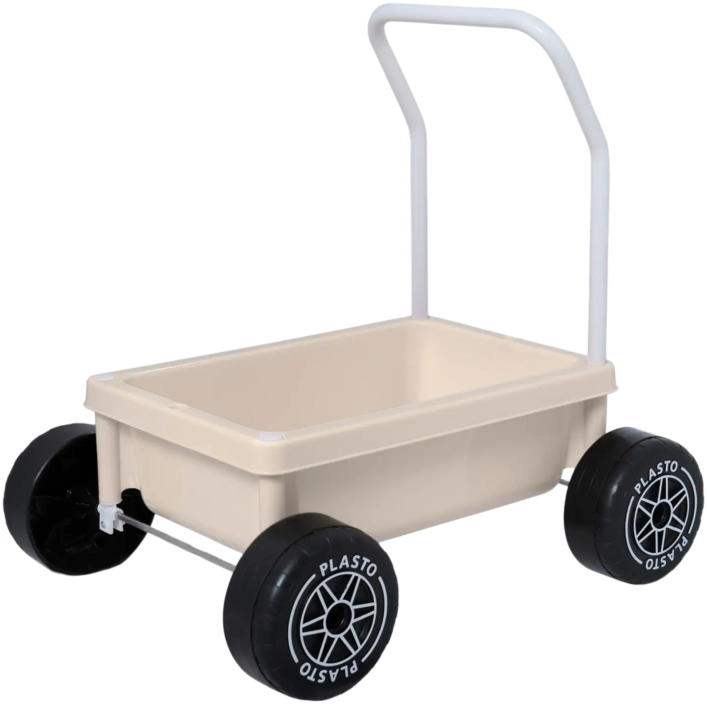 Plasto taaperokärry pehmeät ja hiljaiset pyörät soft neutrals korkeus 48 cm