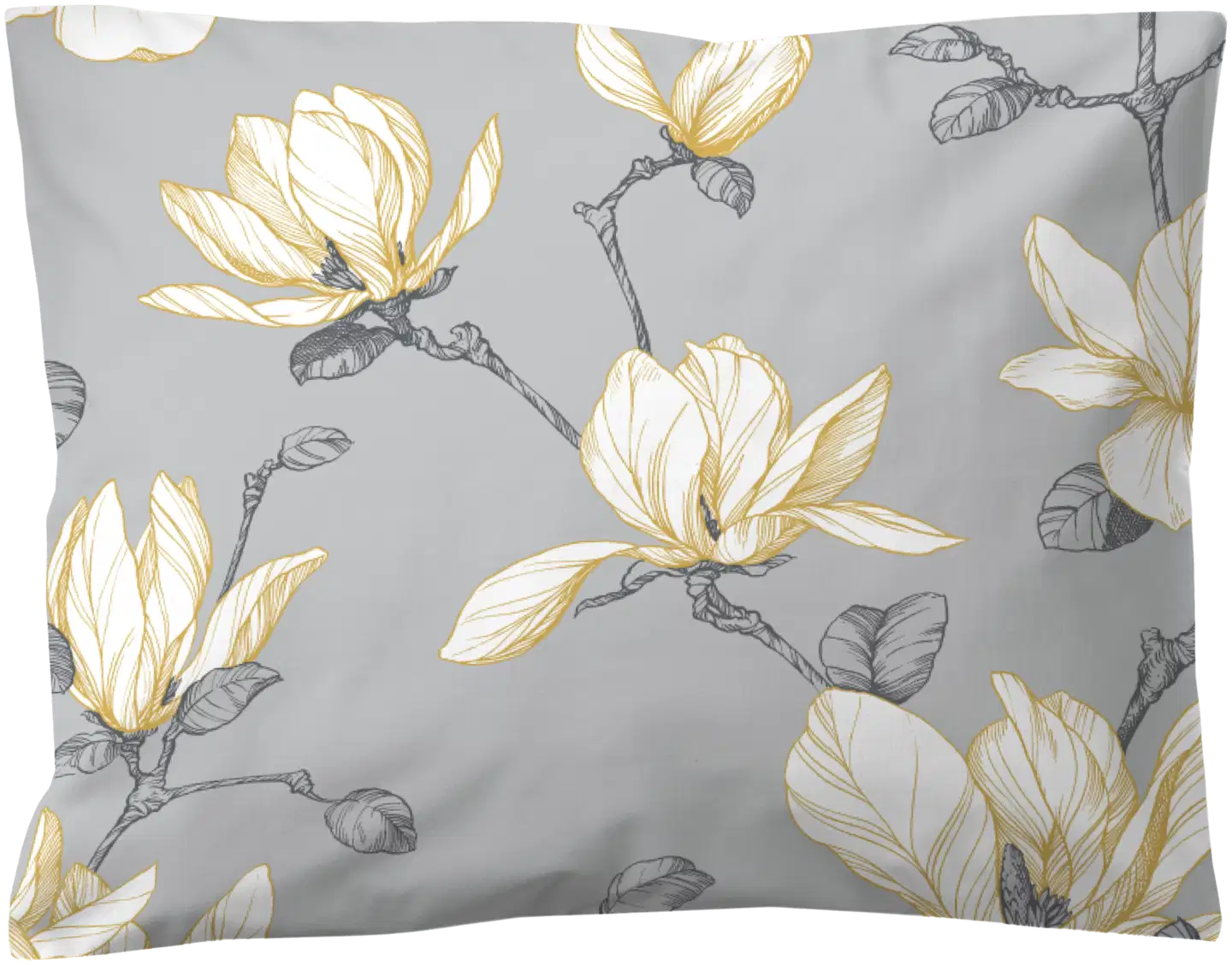 Finlayson satiini tyynyliina Magnolia 50X60 harmaa-keltainen