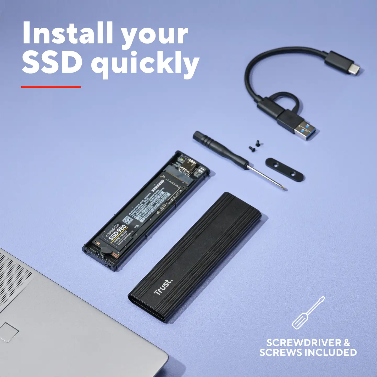 Trust M.2 SSD ulkoinen kotelo USB-C - 14