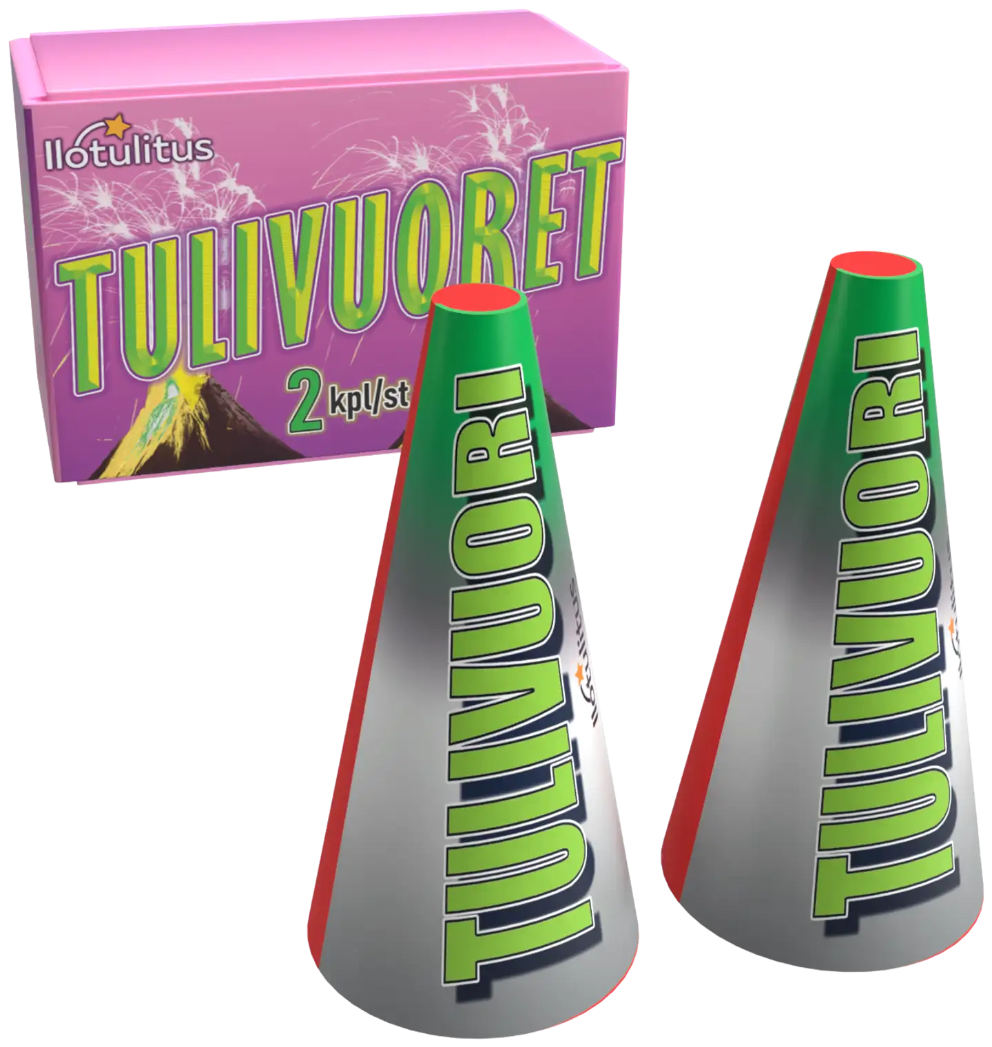 Ilotulitus Tulivuoret pienilotulite 2 kpl