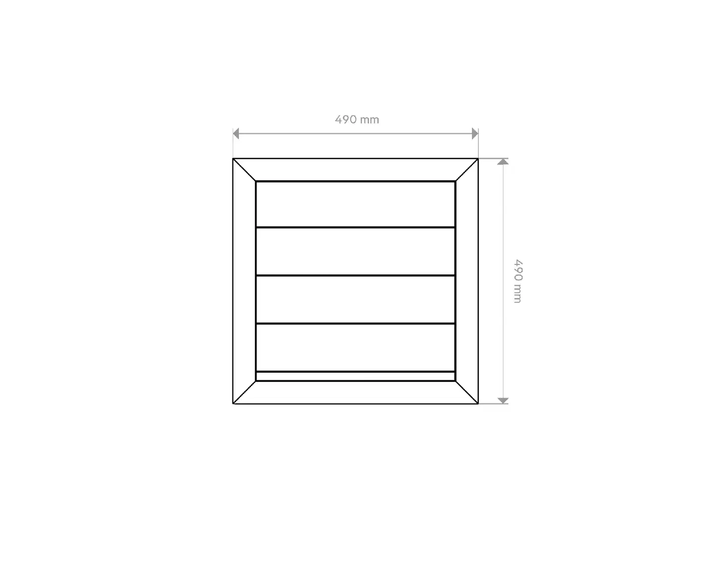 Kukkalaatikko nelikulma valkoinen 43x49x49cm - 3