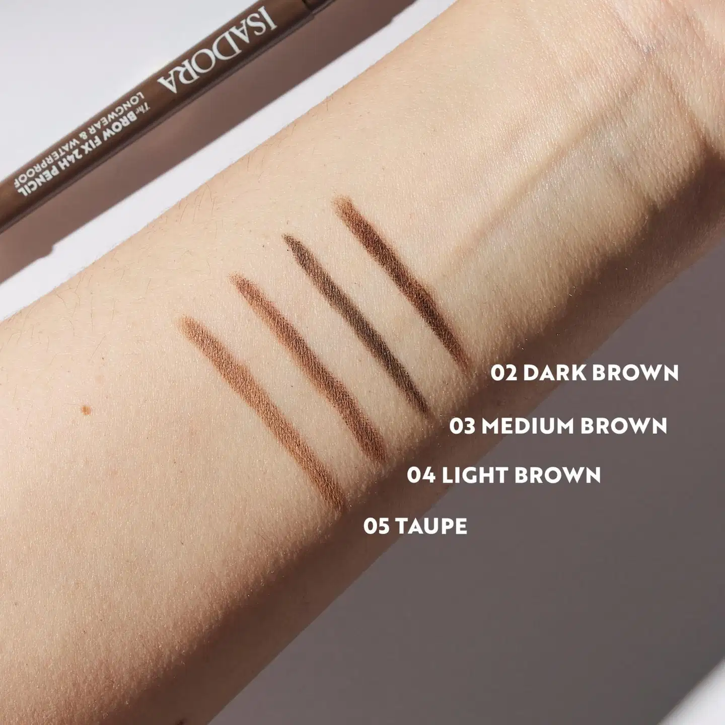 Isadora The Brow Fix 24h Pencil Longwear & Waterproof kulmakynä 03 Medium Brown 0,32 g - 02 Dark Brown - 6