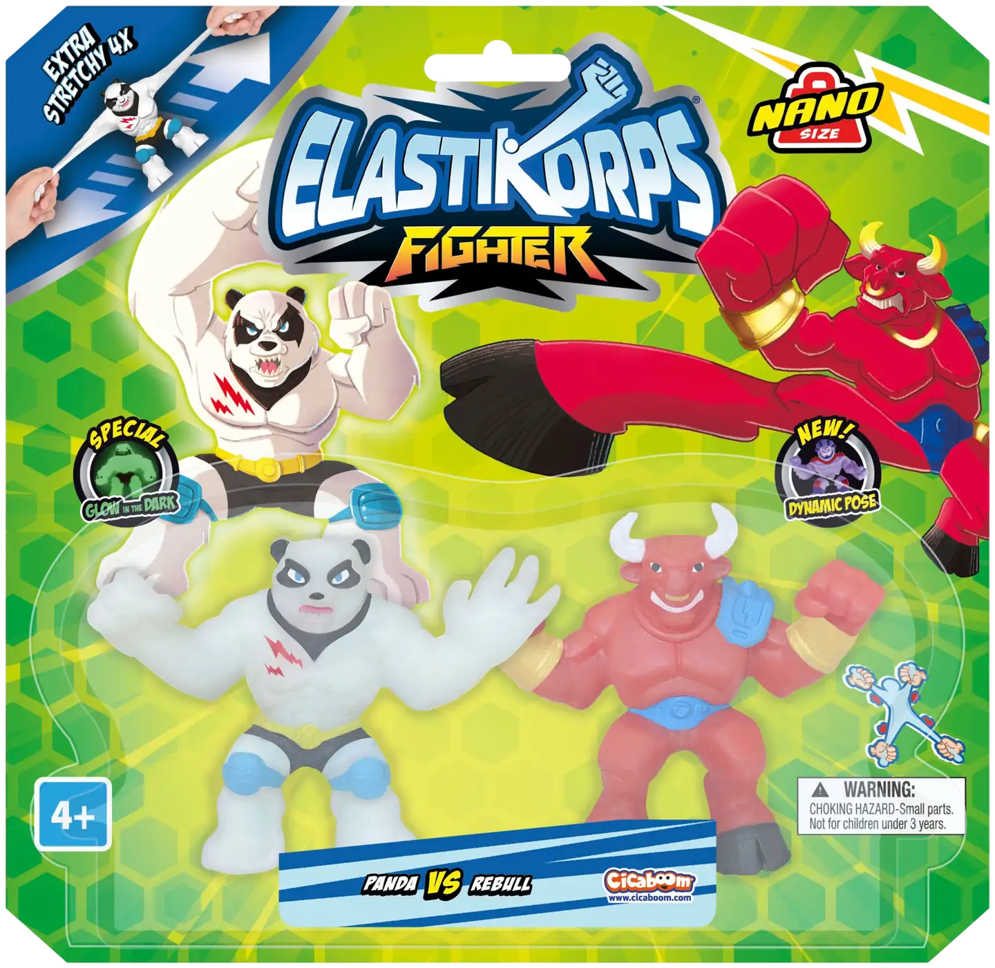 Elastikorps Nano Fighters -kamppailufiguurit 2 kpl - 5