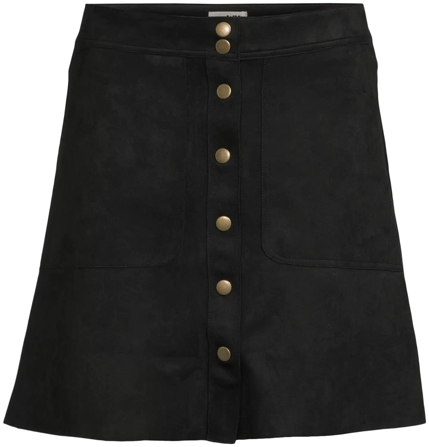 WKLY. naisten lyhyt pehmeäpintainen tekosäämiskähame painonapituksella 221W312656 - black - 2