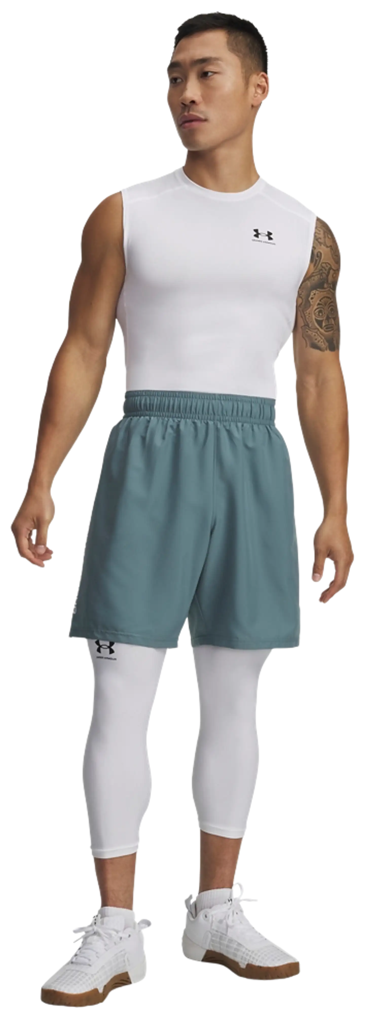 Under Armour miesten treenishortsit Tech Woven Wordmark 1383356 - Jasper Blue - 1