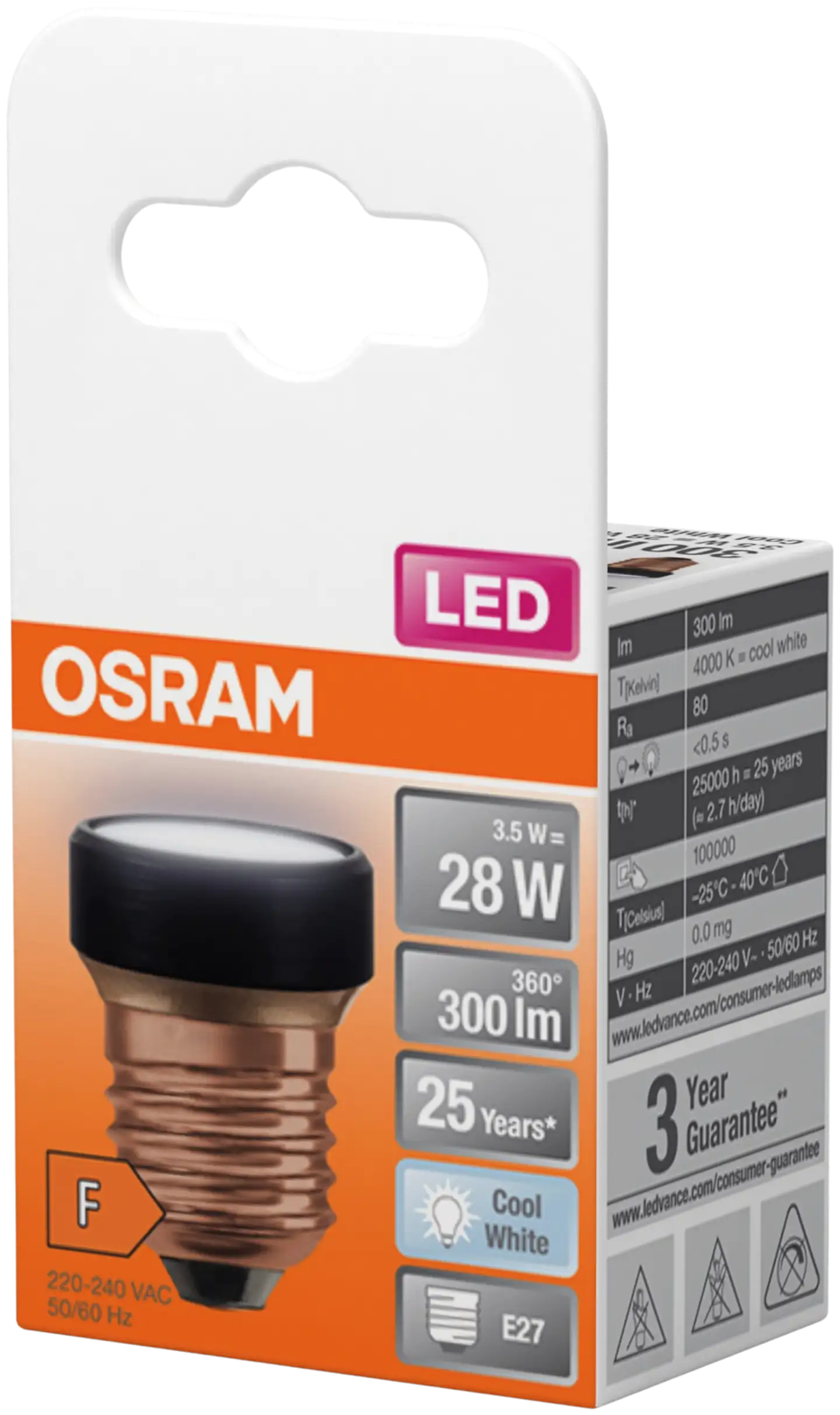 OSRAM LED-lamppu Star Flat 3,5W 4000K 300lm E27 - 2