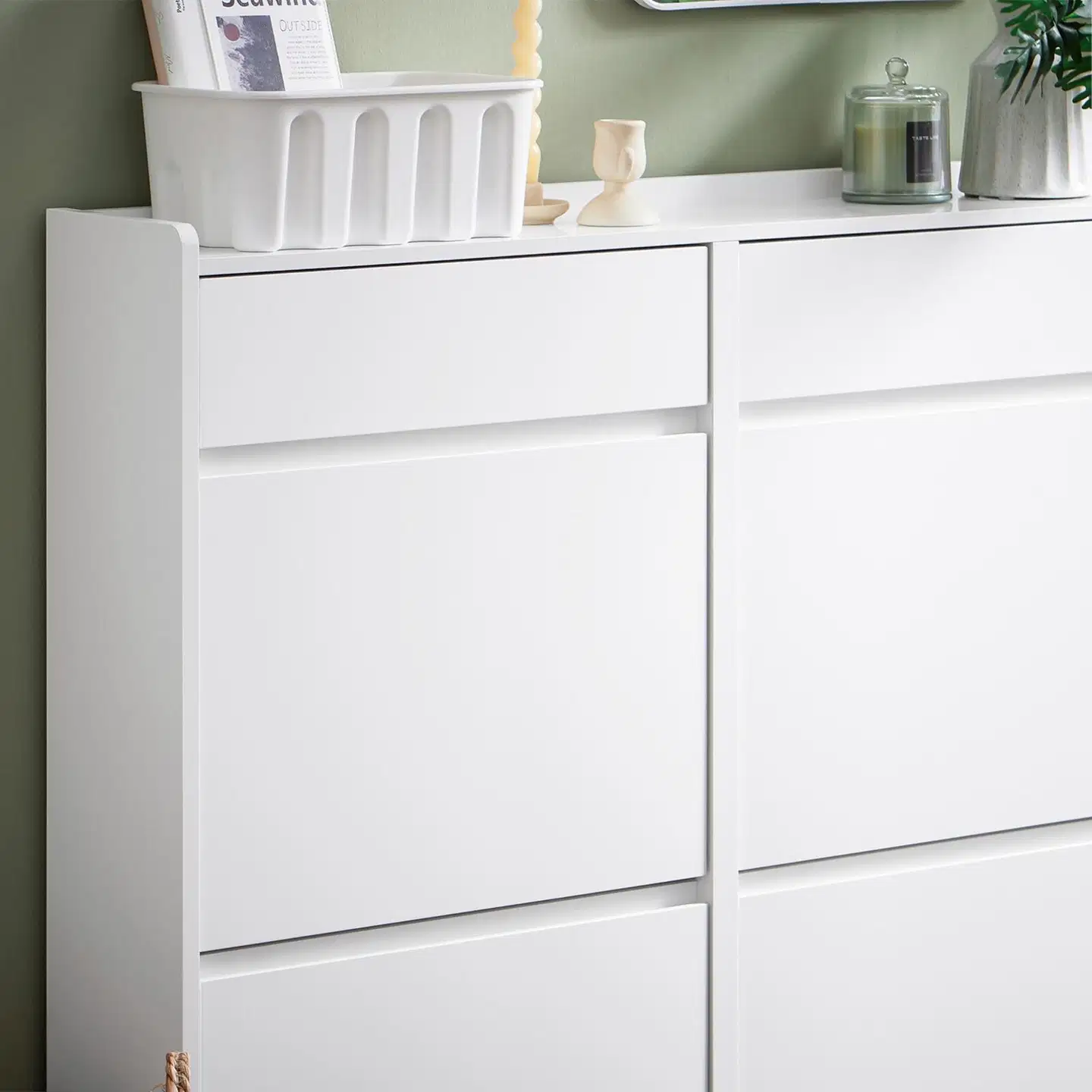 SoBuy kenkäkaappi valkoinen FSR169-W - 6