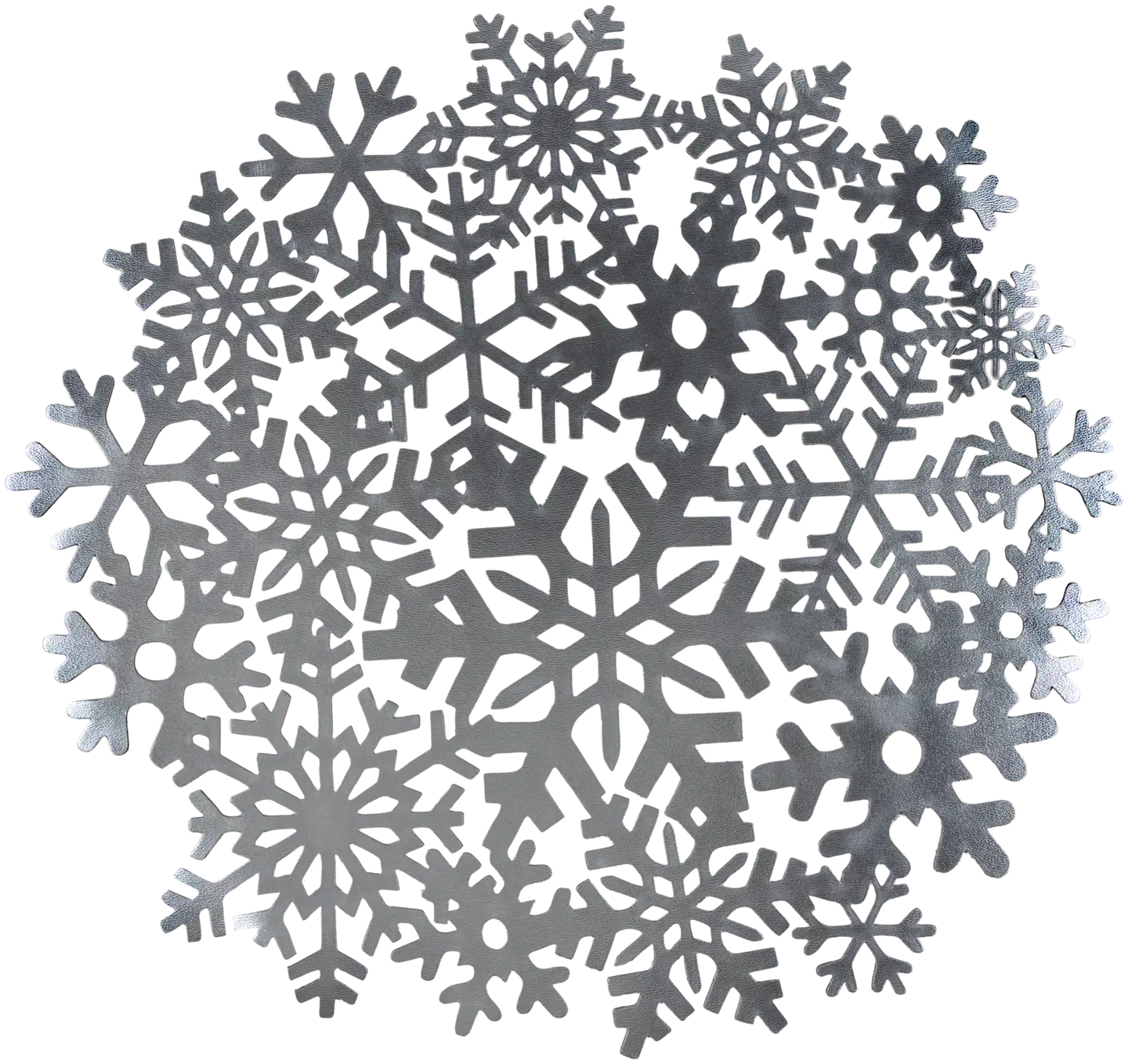 House pöytätabletti Snowflakes 36x41 cm hopea
