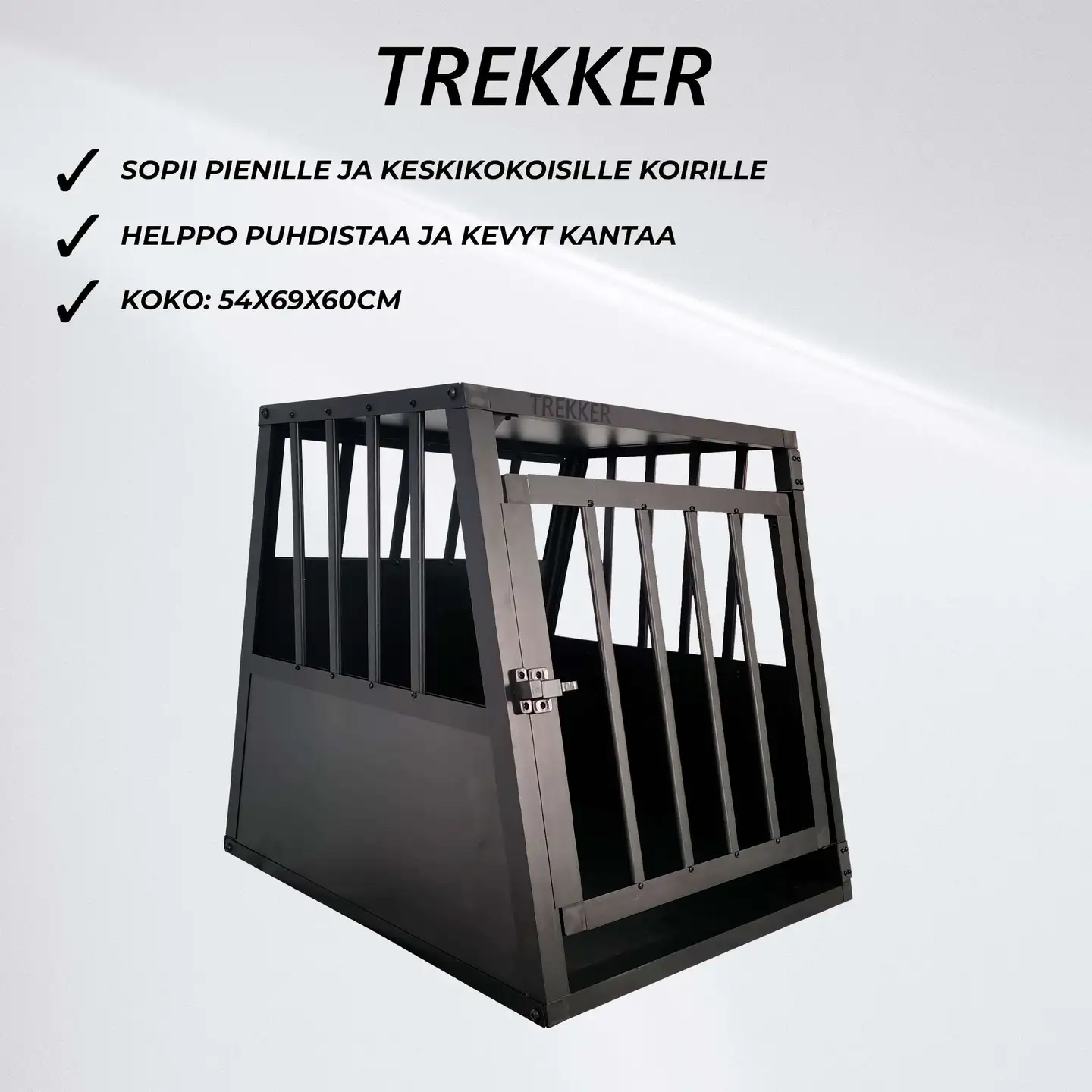 Trekker koiran kuljetushäkki S 54x69x60 cm musta - 7