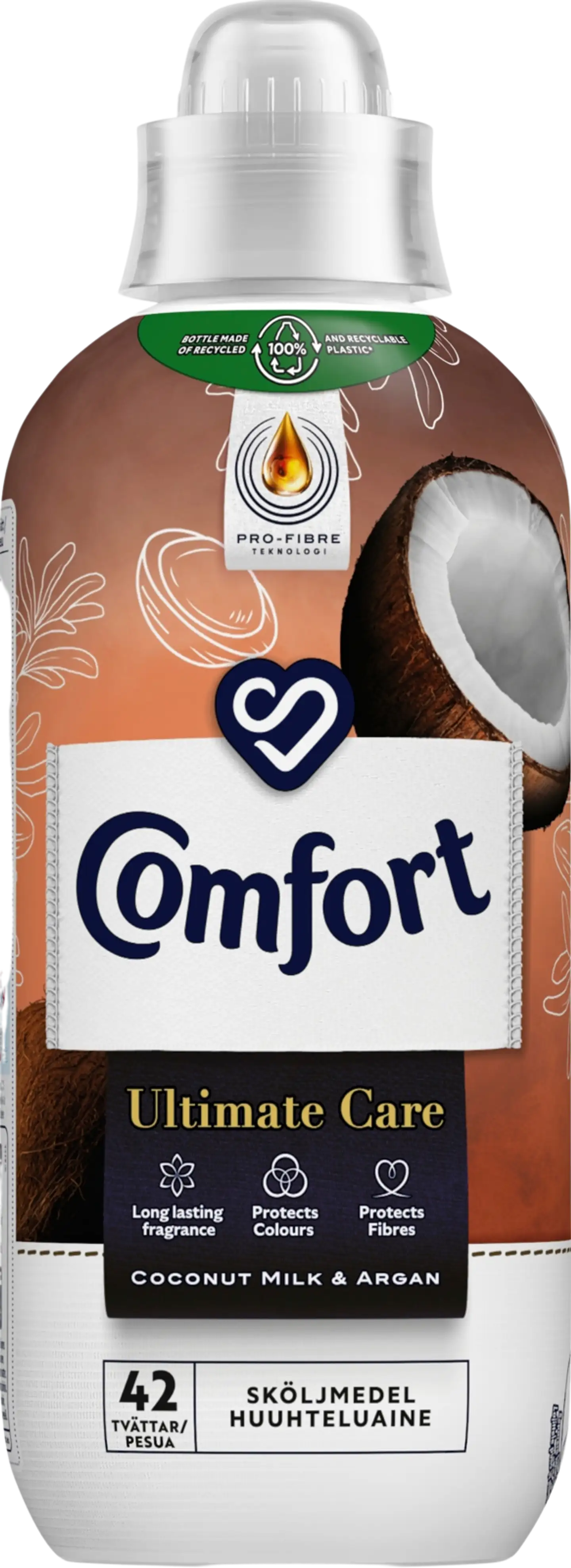 Comfort  Coconut Milk & Argan Huuhteluaine  Pitkäkestoinen tuoksu   762 ml 42 pesua