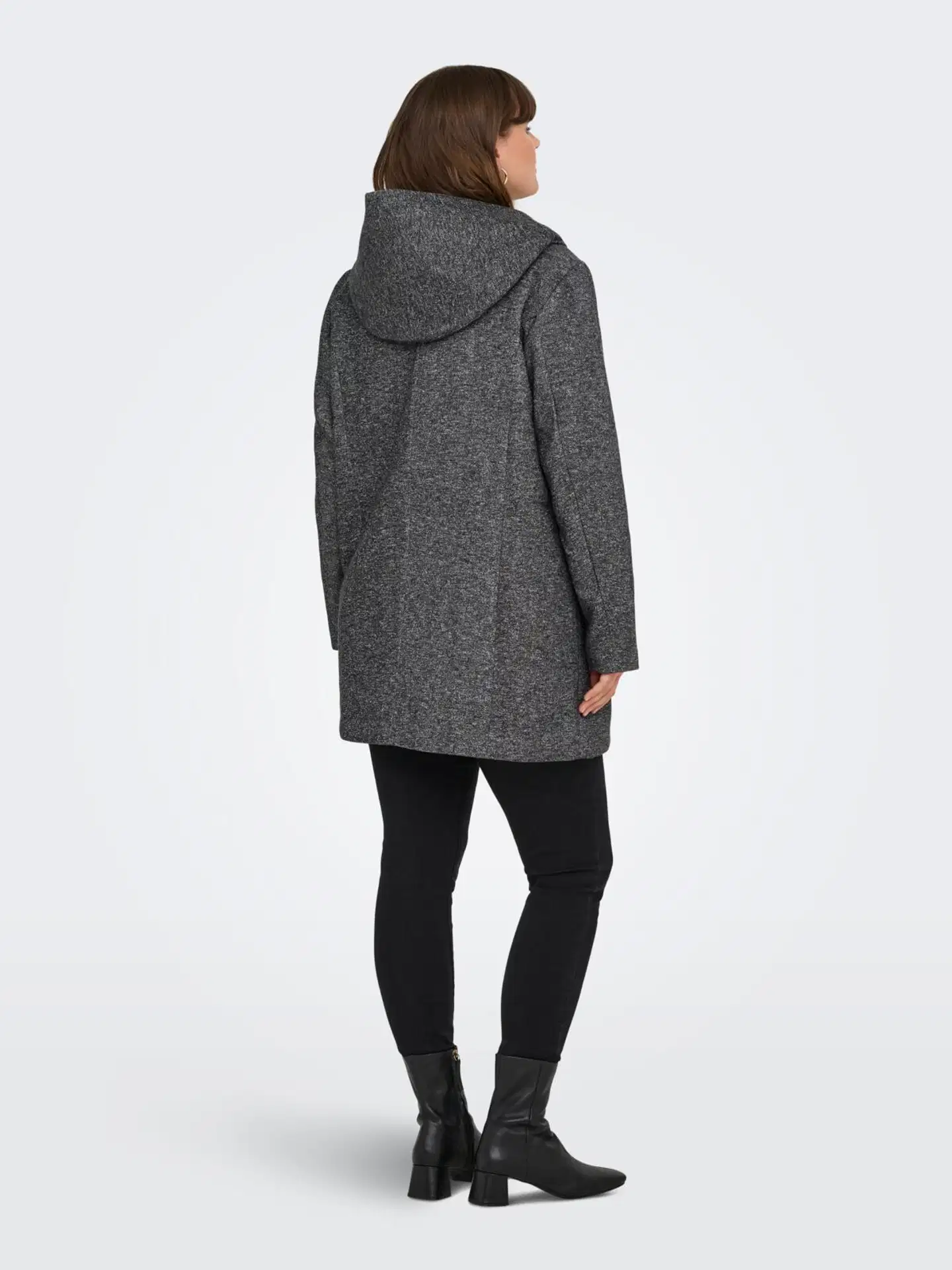 ONLY CARMAKOMA naisten kangastakki Carsedona - Dark Grey Melange - 5