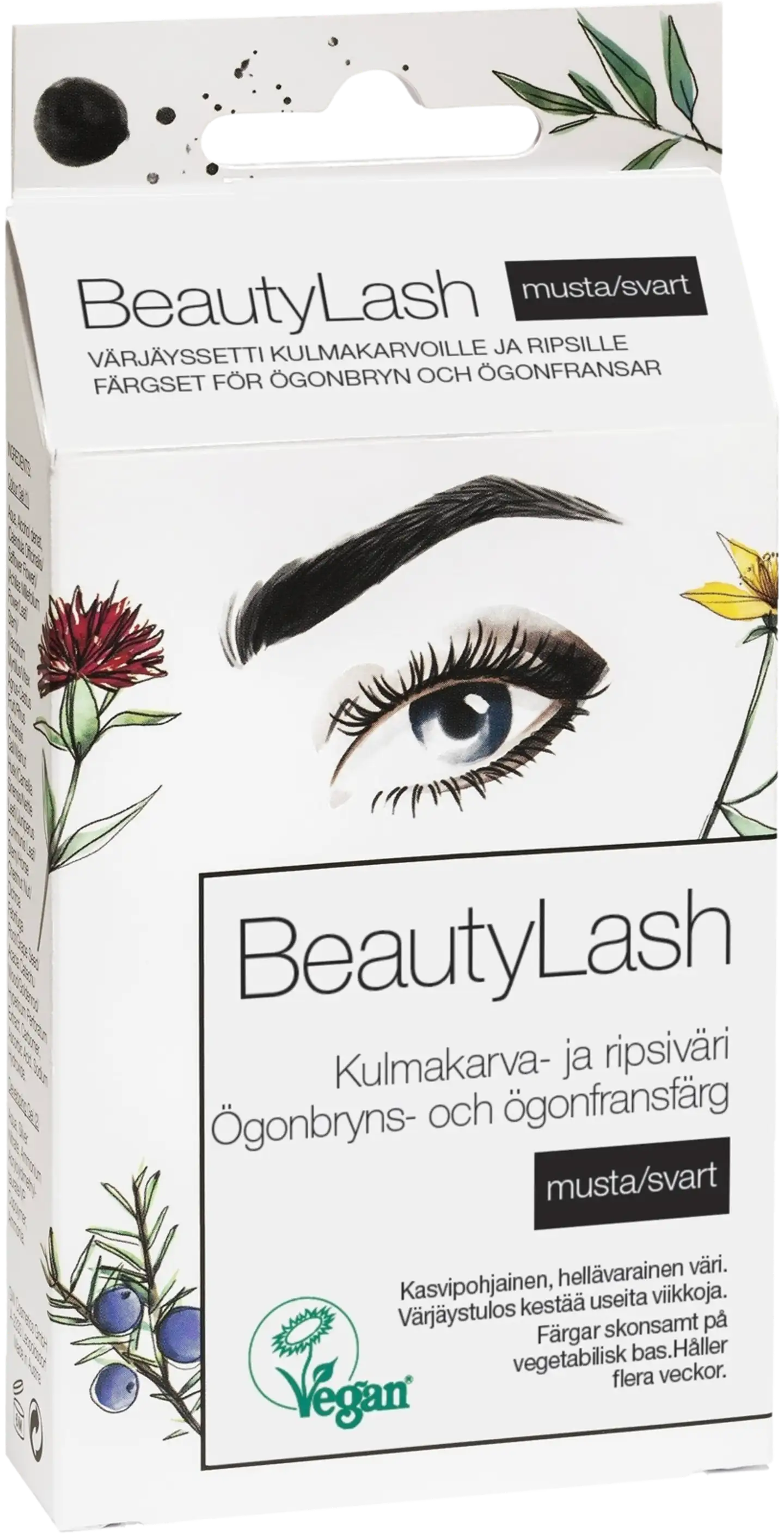 BeautyLash Kulmakarva- ja ripsiväri musta