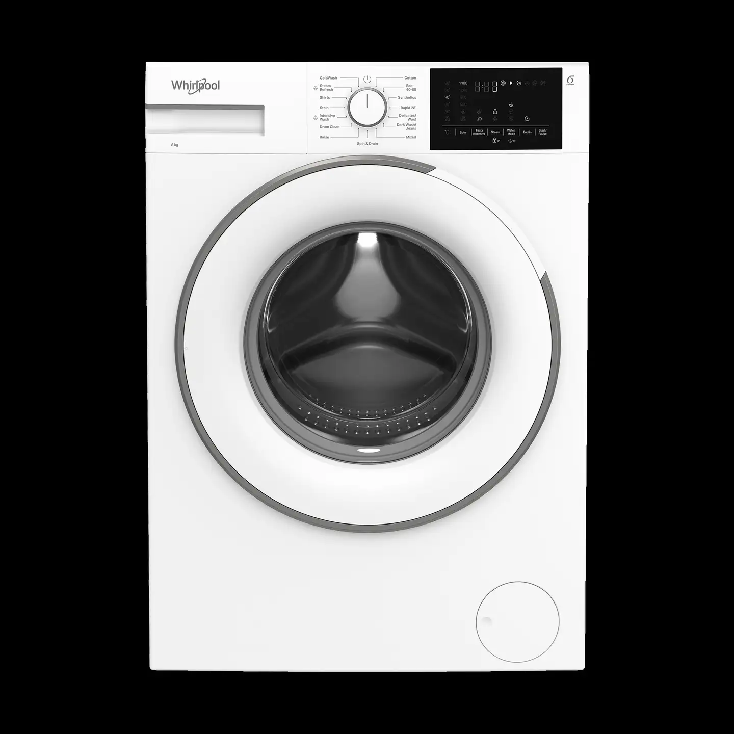 Whirlpool edestä täytettävä pyykinpesukone AMM 86W EE, 60cm, 8kg, valkoinen - 2